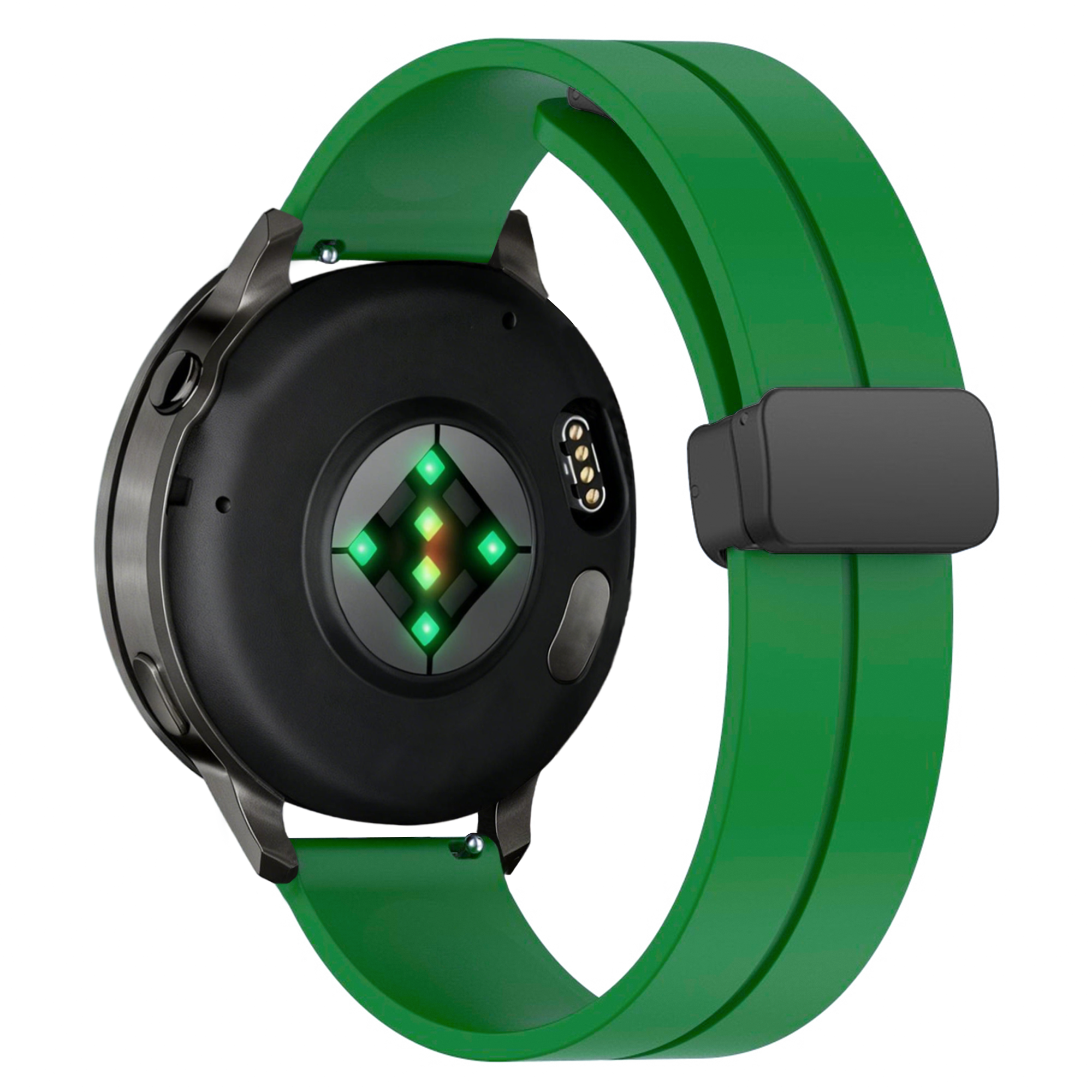 Bandz Garmin Vivomove Sport Silicone Strap with D-Buckle (Green)