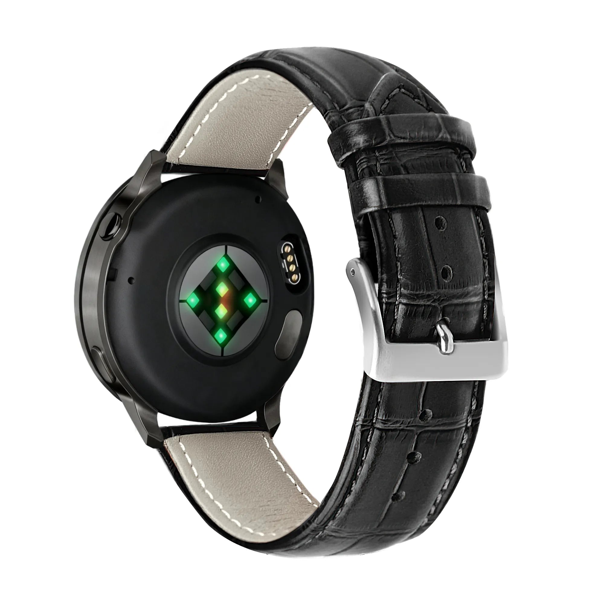 Bandz Garmin Forerunner 70 Leather Strap Crocodile Grain (Black)