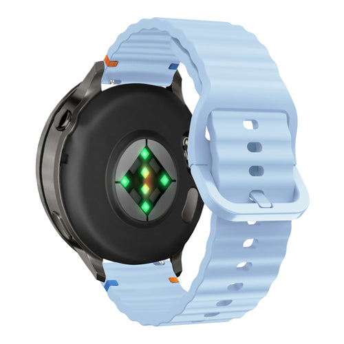 Bandz Garmin Vivomove 3s Silicone Strap 'Wave' (Light Blue)