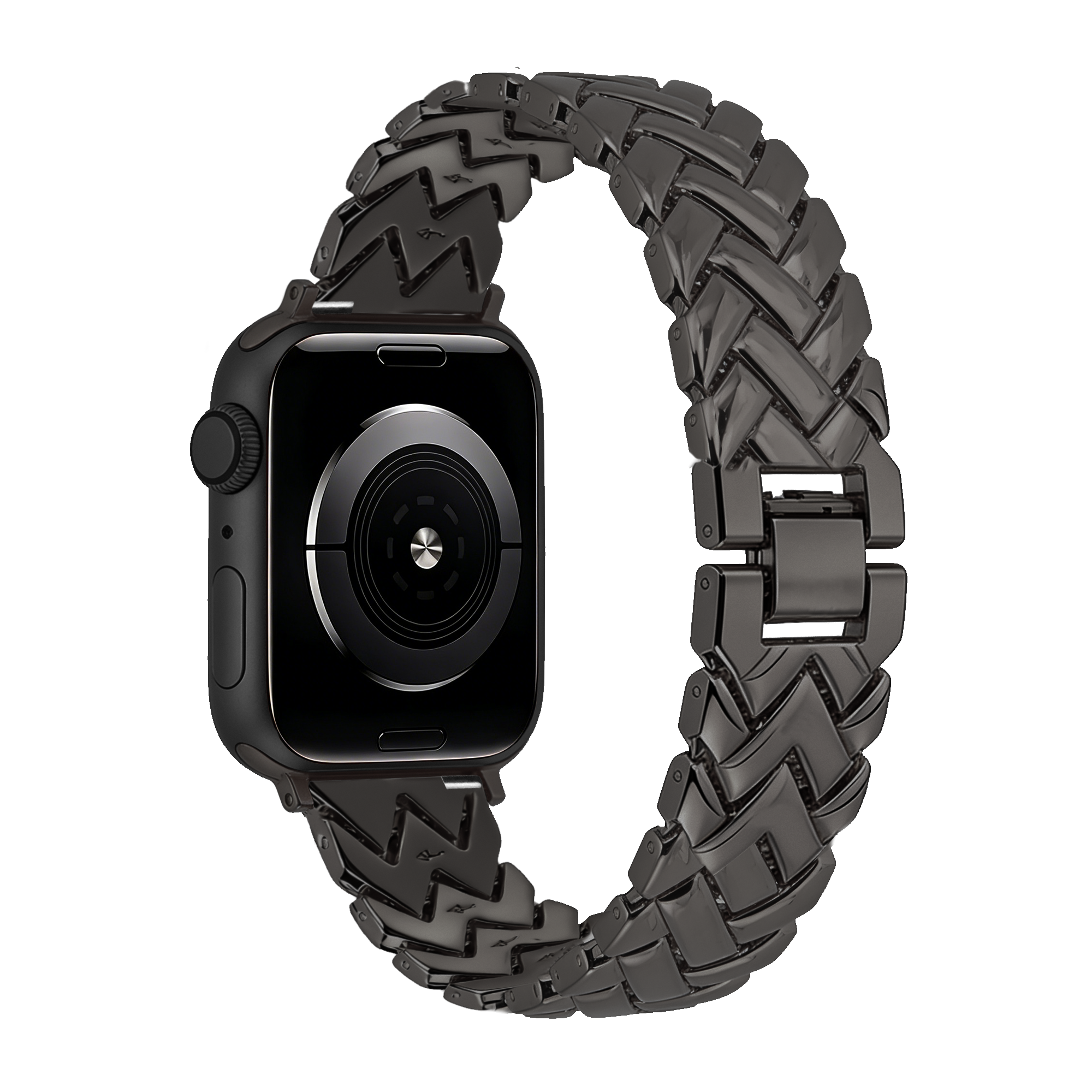 Bandz Apple Watch Metal Strap 'V-Type' (Black)