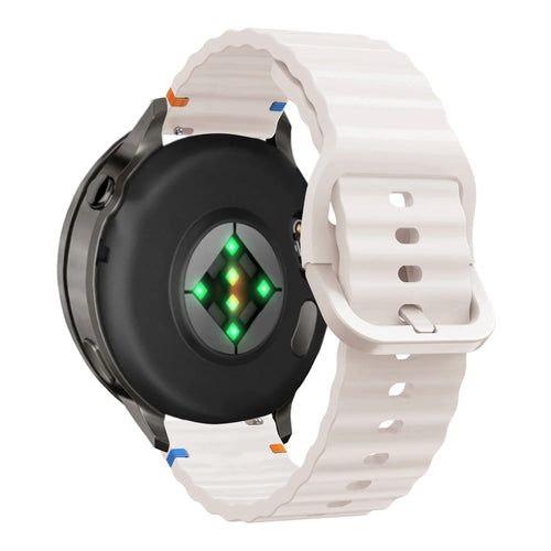 Bandz Garmin Forerunner 265s Silicone Strap 'Wave' (Starlight)