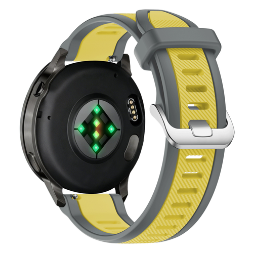 Bandz Garmin D2 Air X15 Dual Buckled Sport Strap (Grey/Yellow)