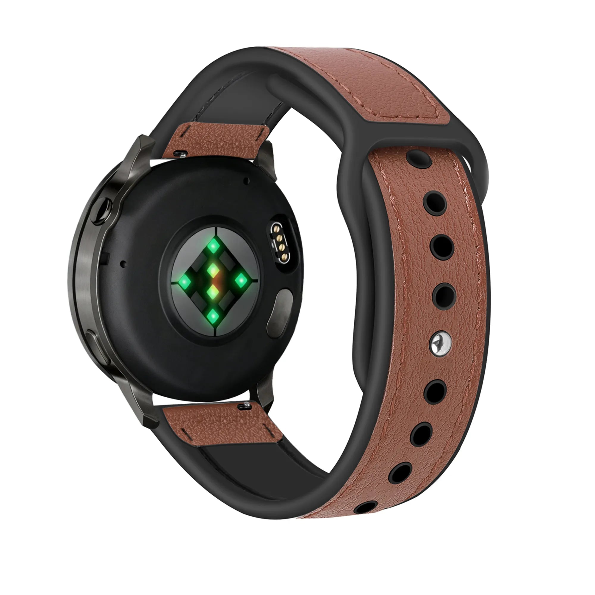 Bandz Garmin Forerunner 70 Leather Strap 'Hybrid' (Brown)