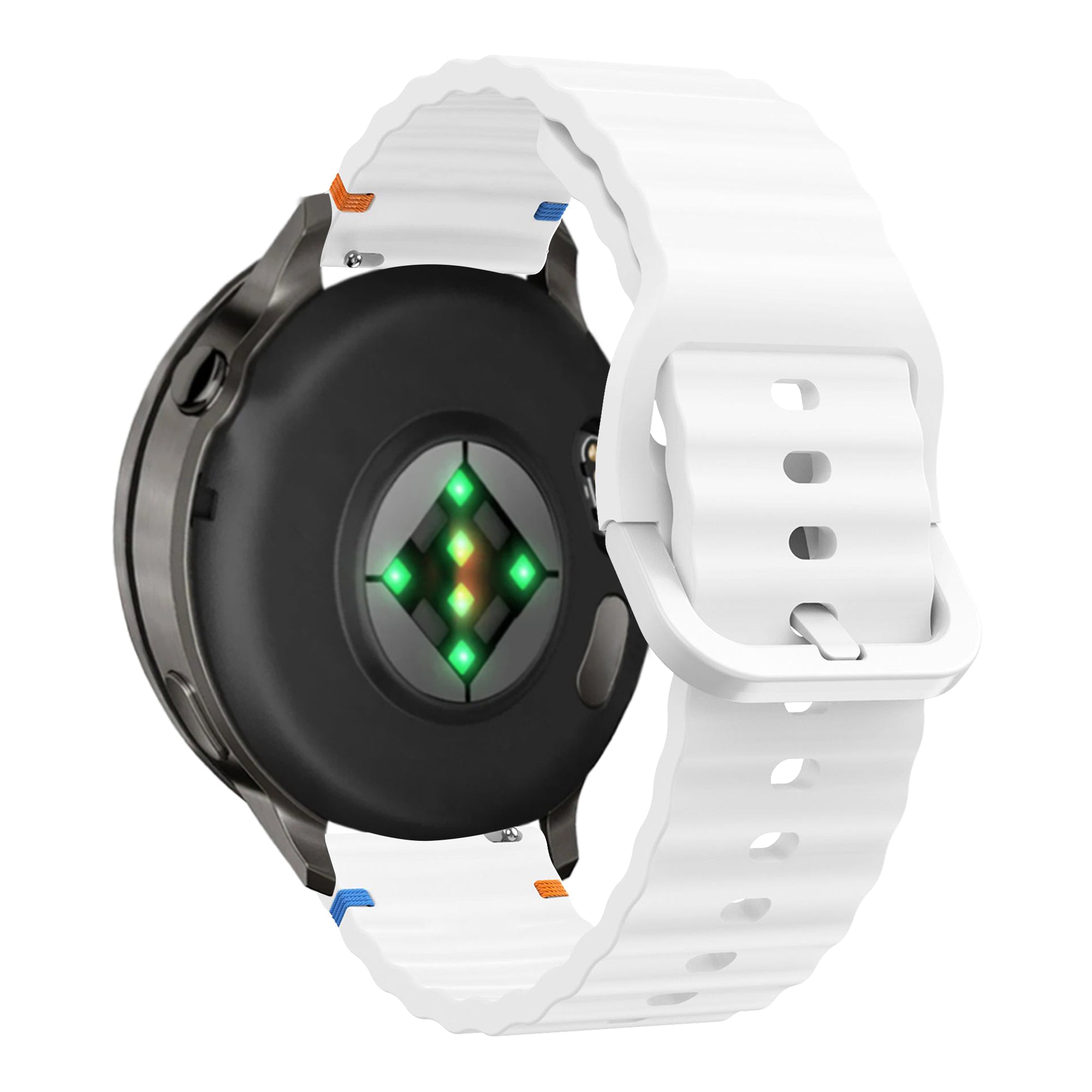 Bandz Garmin Vivoactive 6 Silicone Strap 'Wave' (White)