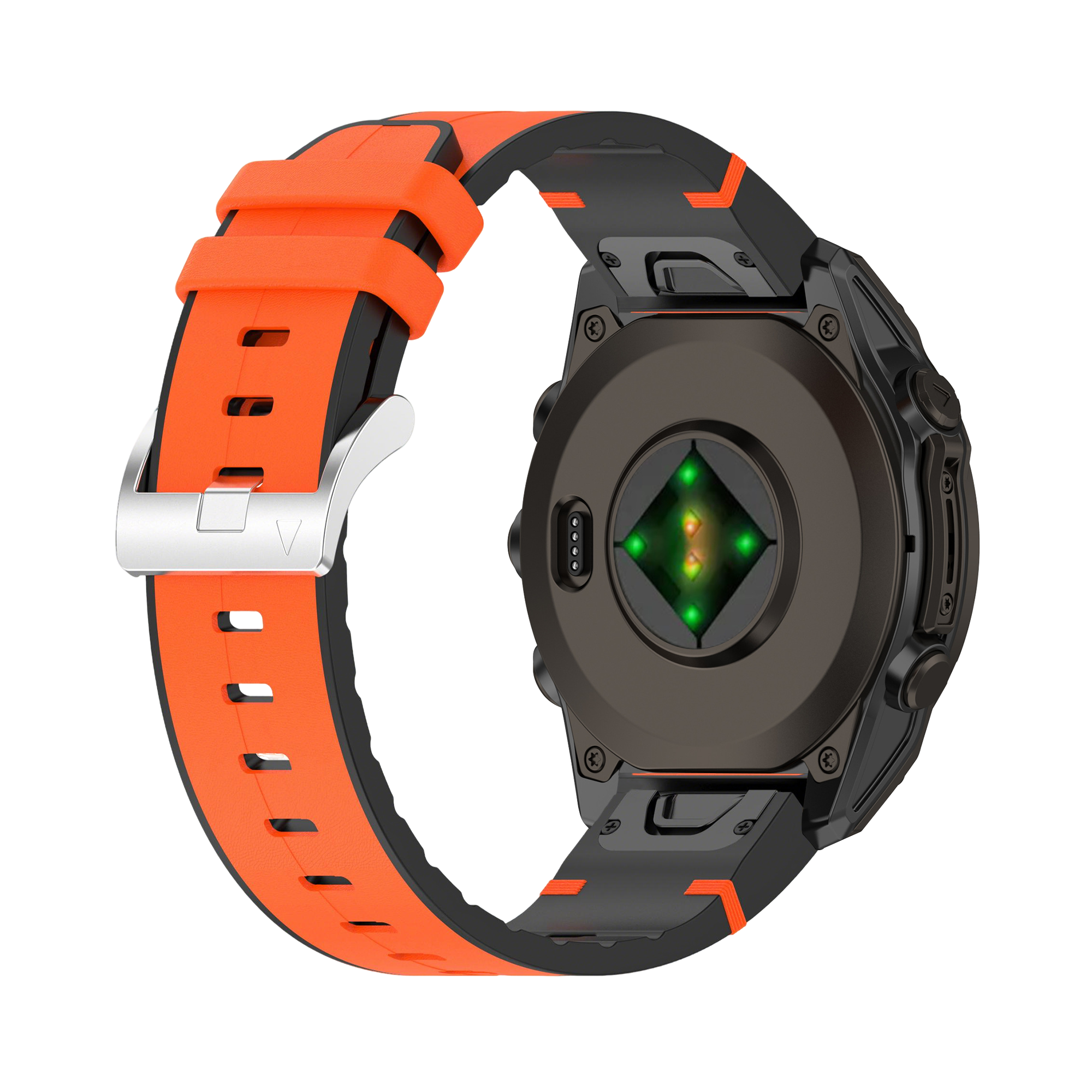 Garmin Fenix 8 - 51mm Leather Hybrid Strap (Orange)
