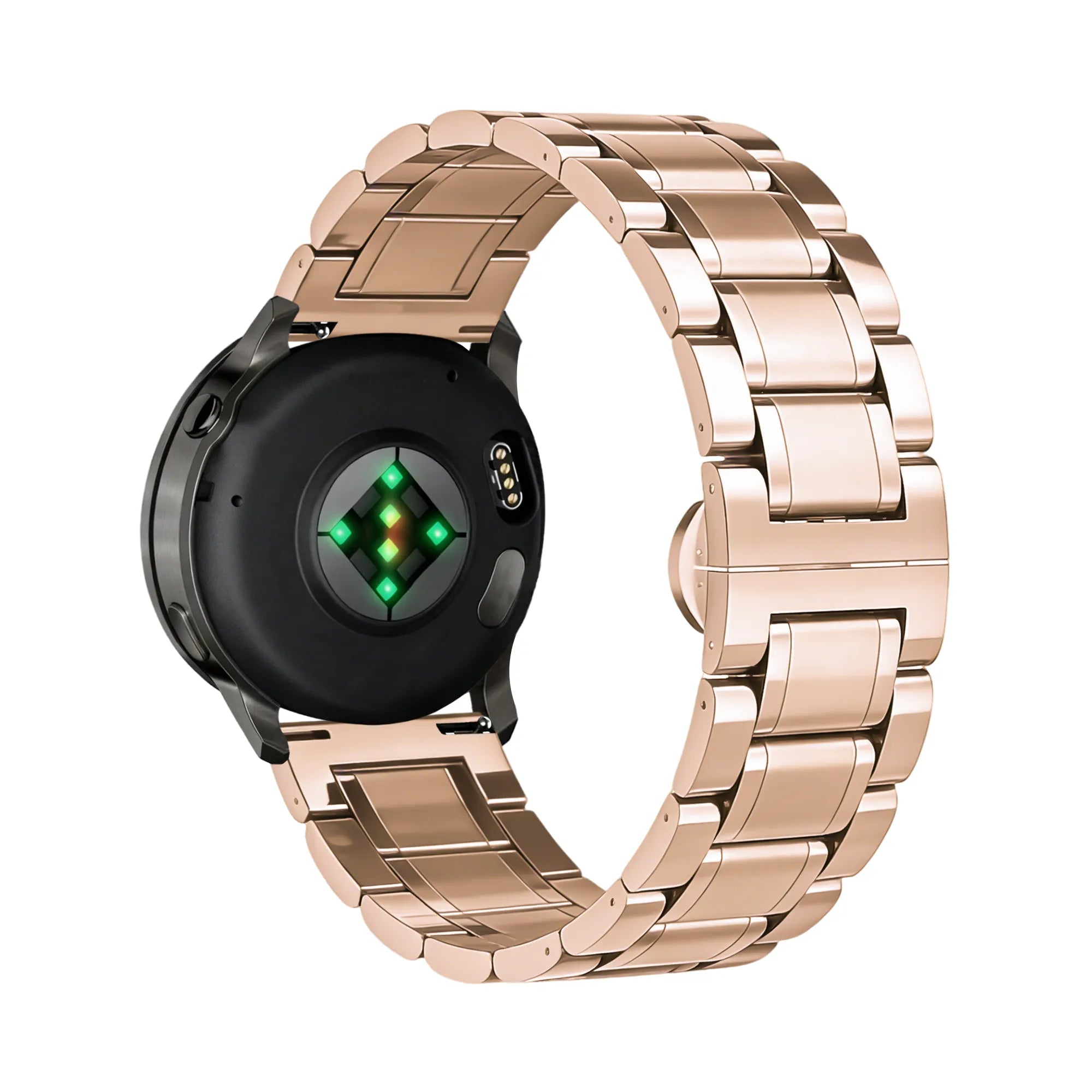 Bandz Garmin Forerunner 170 Steel Link Strap 'Deluxe' (Rose Gold)