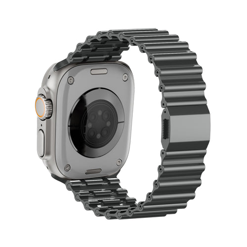 Bandz Apple Watch Ultra Premium Steel Strap 'Ocean' (Titanium Grey)