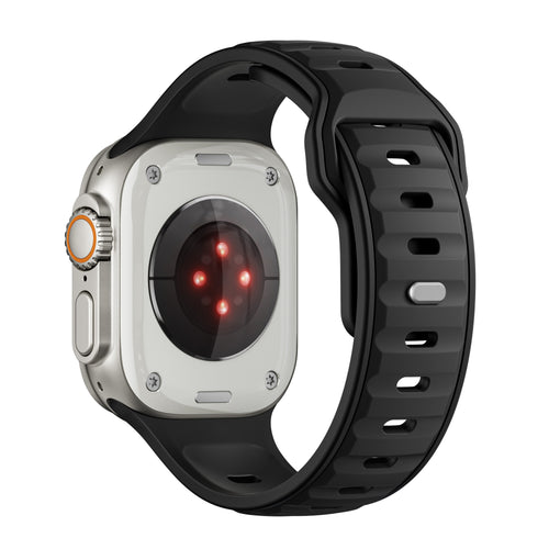 Apple Watch Premium Outdoor Silicone Strap (Black/Black)