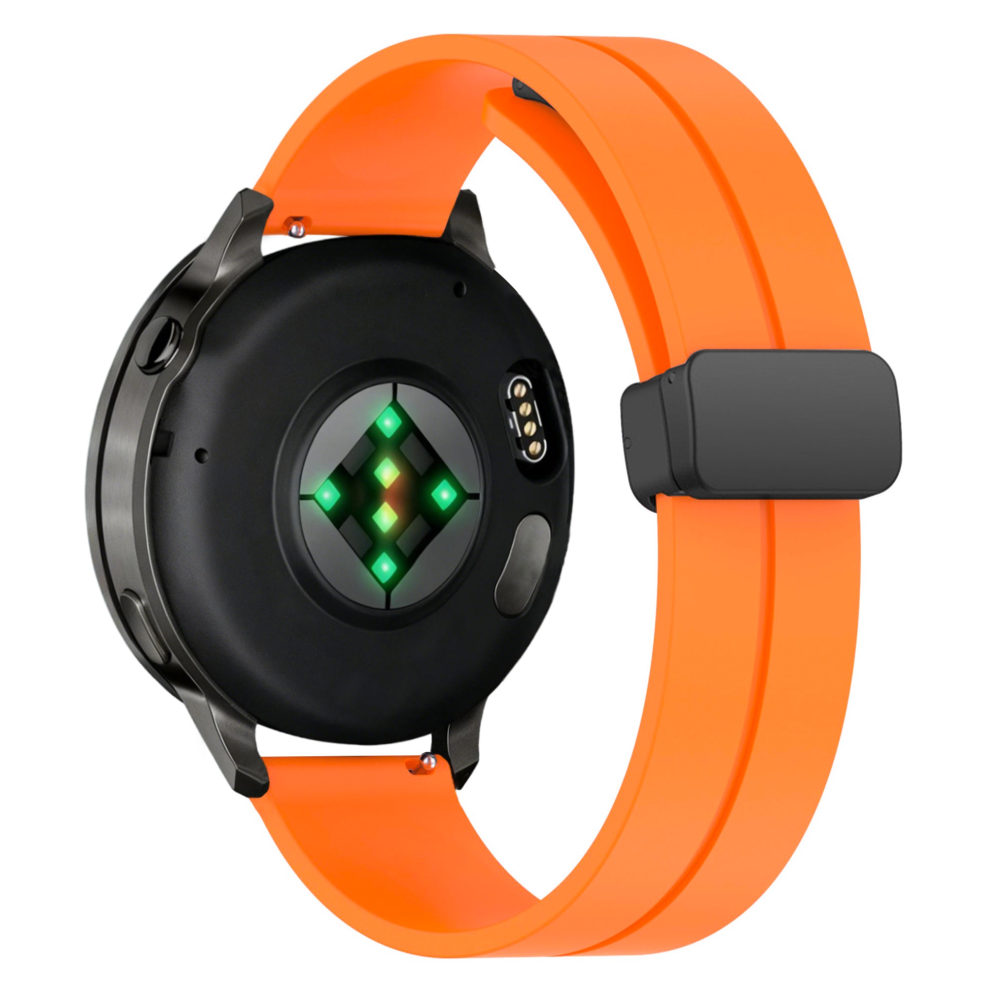 Bandz Garmin Forerunner 570 - 47mm Silicone Strap with D-Buckle (Orange)