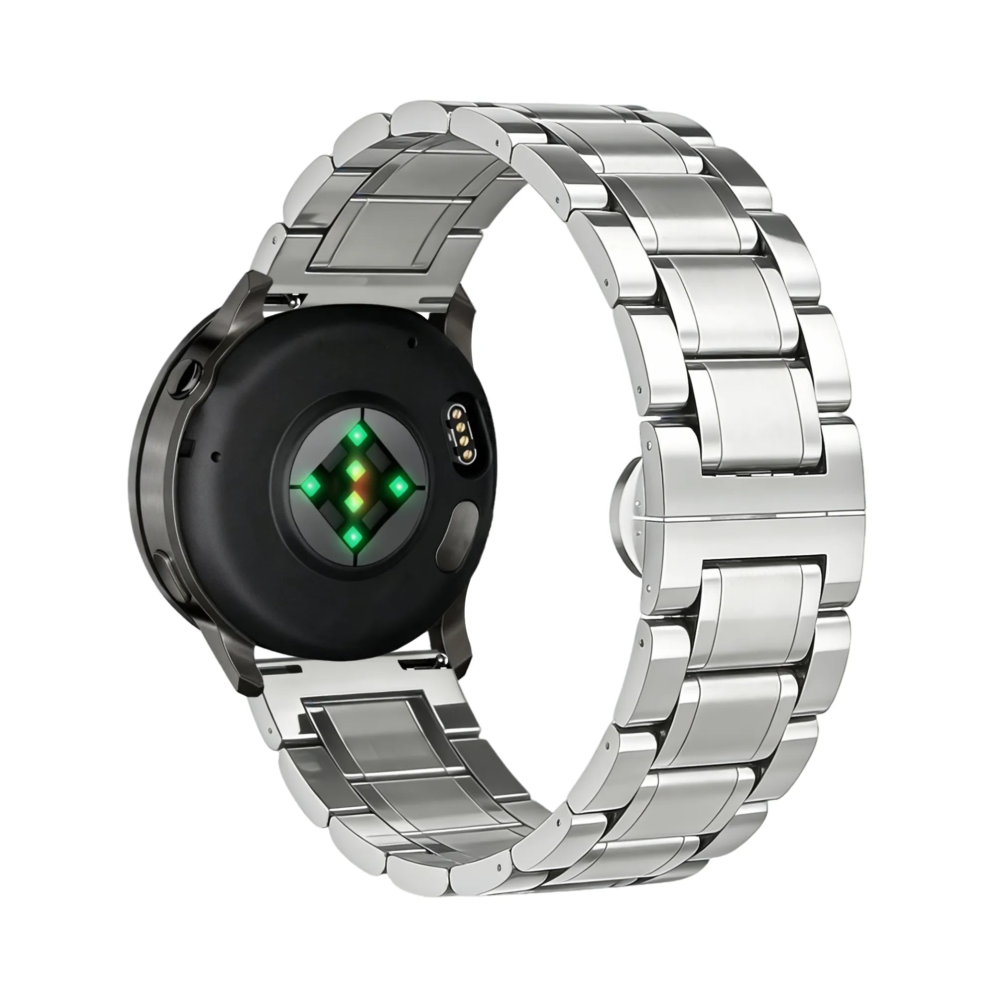 Bandz Garmin Forerunner 170 Steel Link Strap 'Deluxe' (Silver)