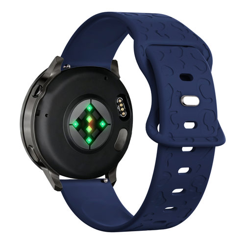 Bandz Garmin Vivomove Sport Silicone Strap 'Leopard' (Dark Blue)