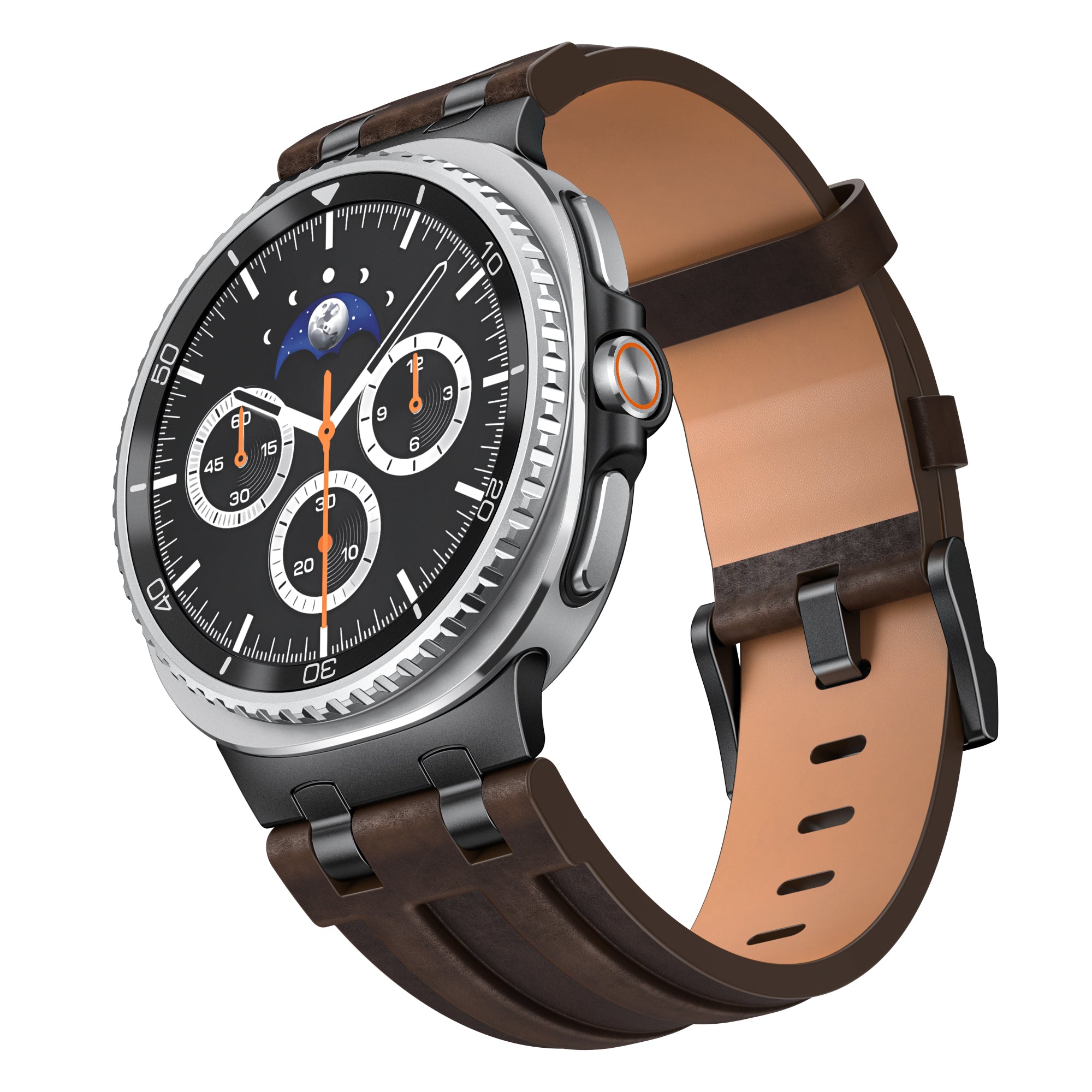 Samsung Galaxy Watch 8 - 40mm Solid Leather Strap (Coffee Brown)