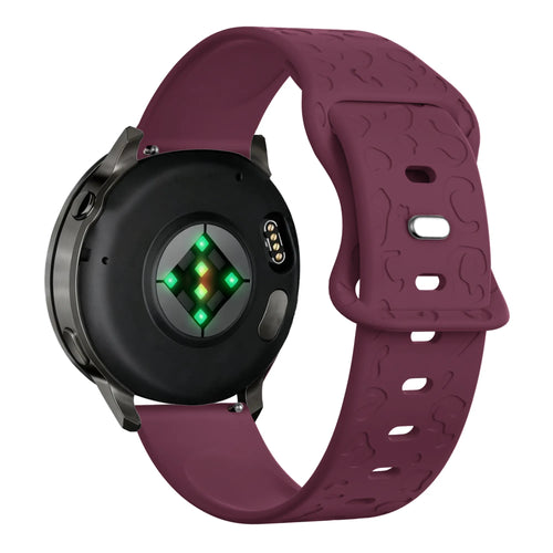 Bandz Garmin D2 Air X10 Silicone Strap 'Leopard' (Wine Red)
