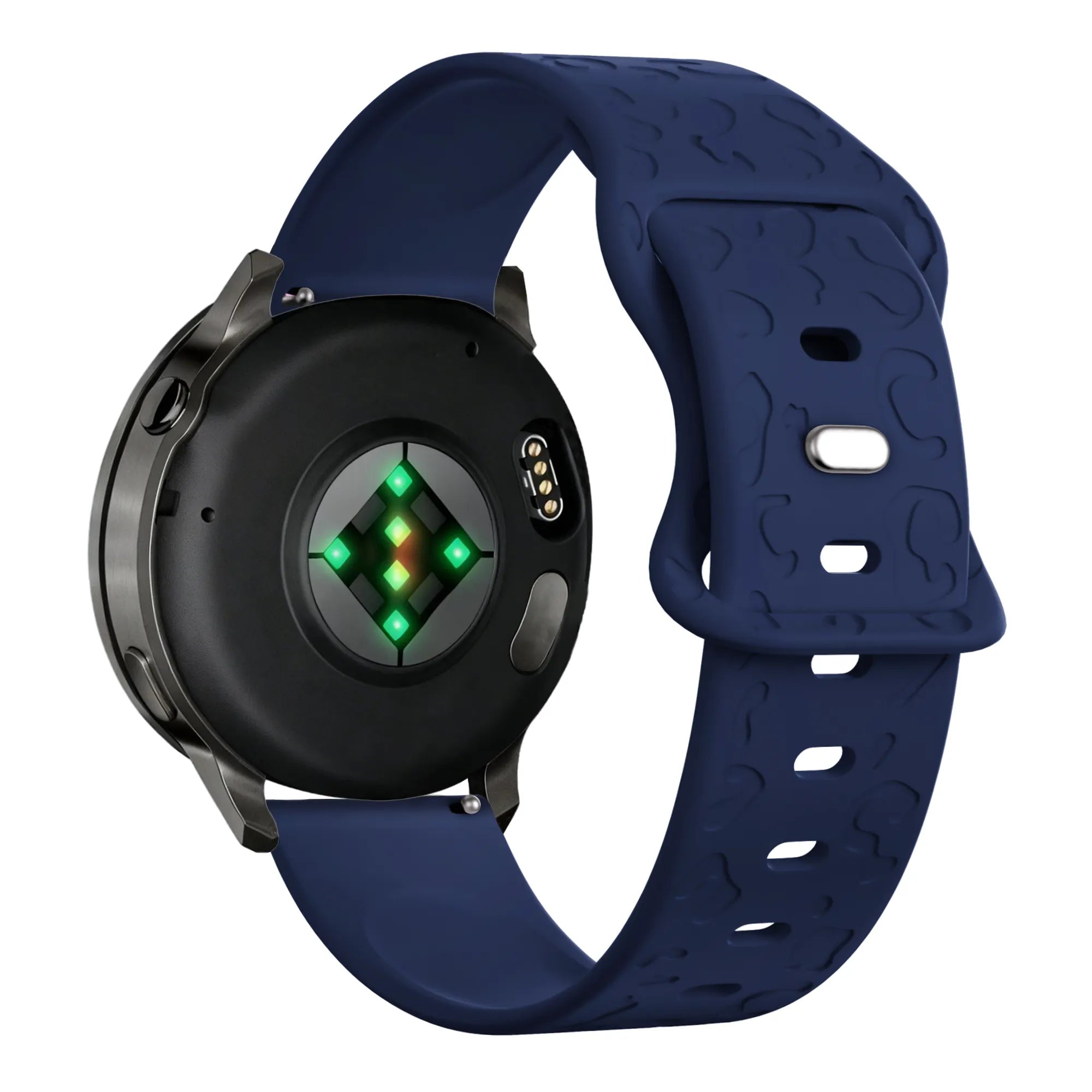 Bandz Garmin Vivomove Sport Silicone Strap 'Leopard' (Dark Blue)