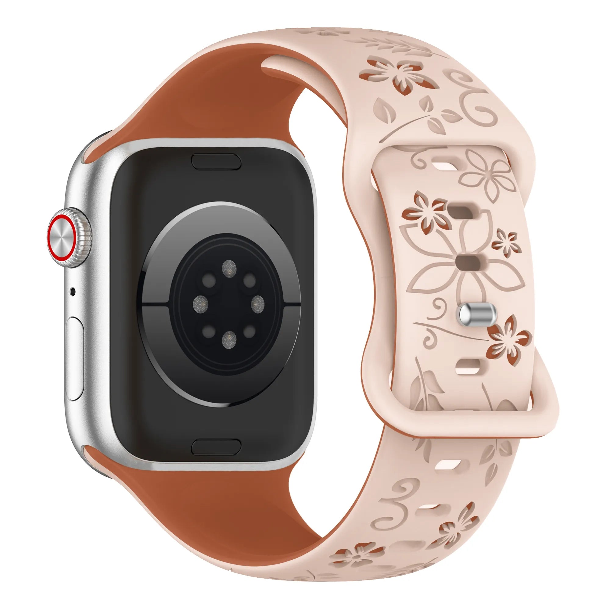 Apple Watch Flower Silicone Strap (Milk Tea/Brown)
