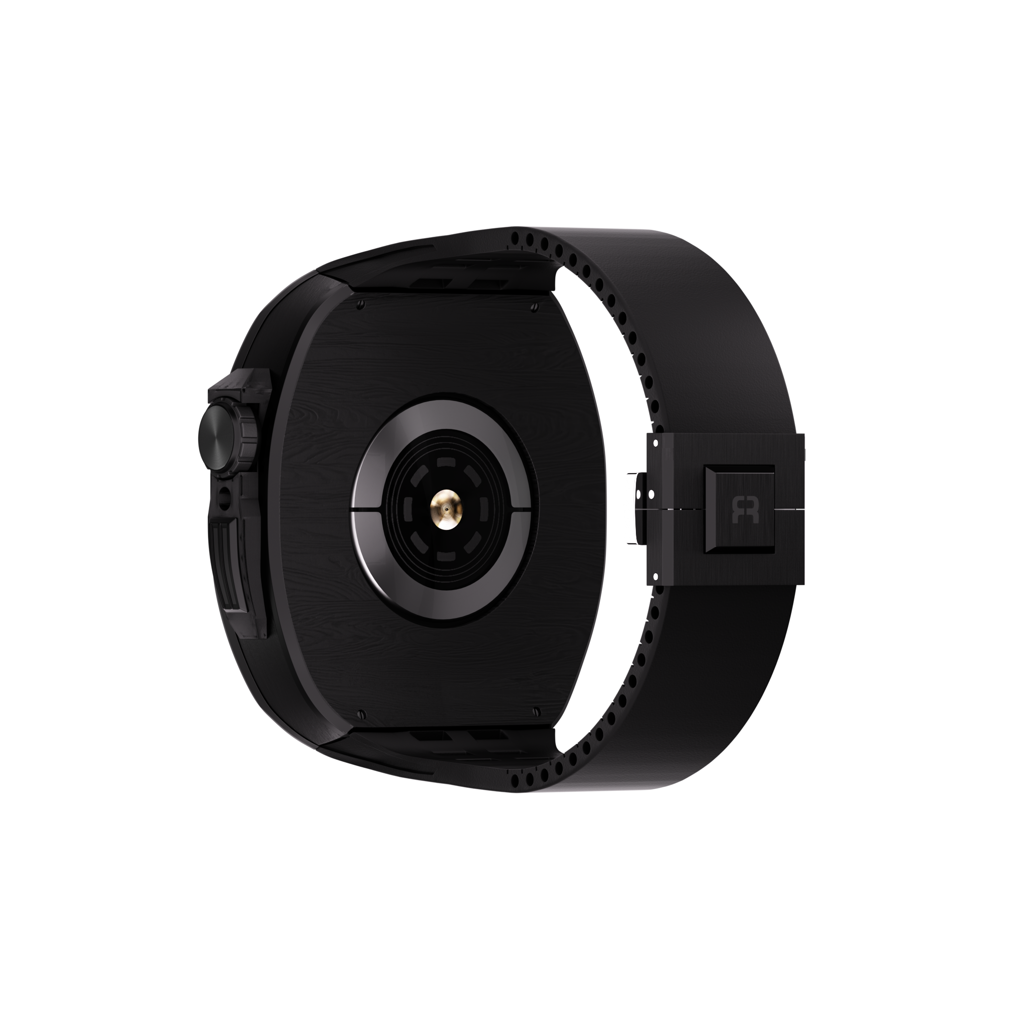 Reqior Apple Watch 45mm Polymer Case with Rubber Strap (Carbon Black)