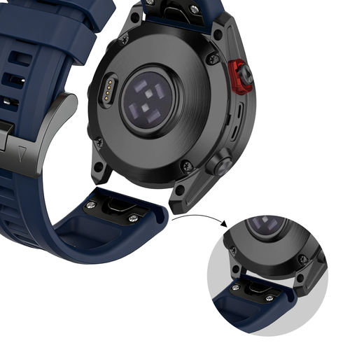 Bandz Garmin Fenix 5s / 6s Silicone Strap 'Classic' (Dark Blue)