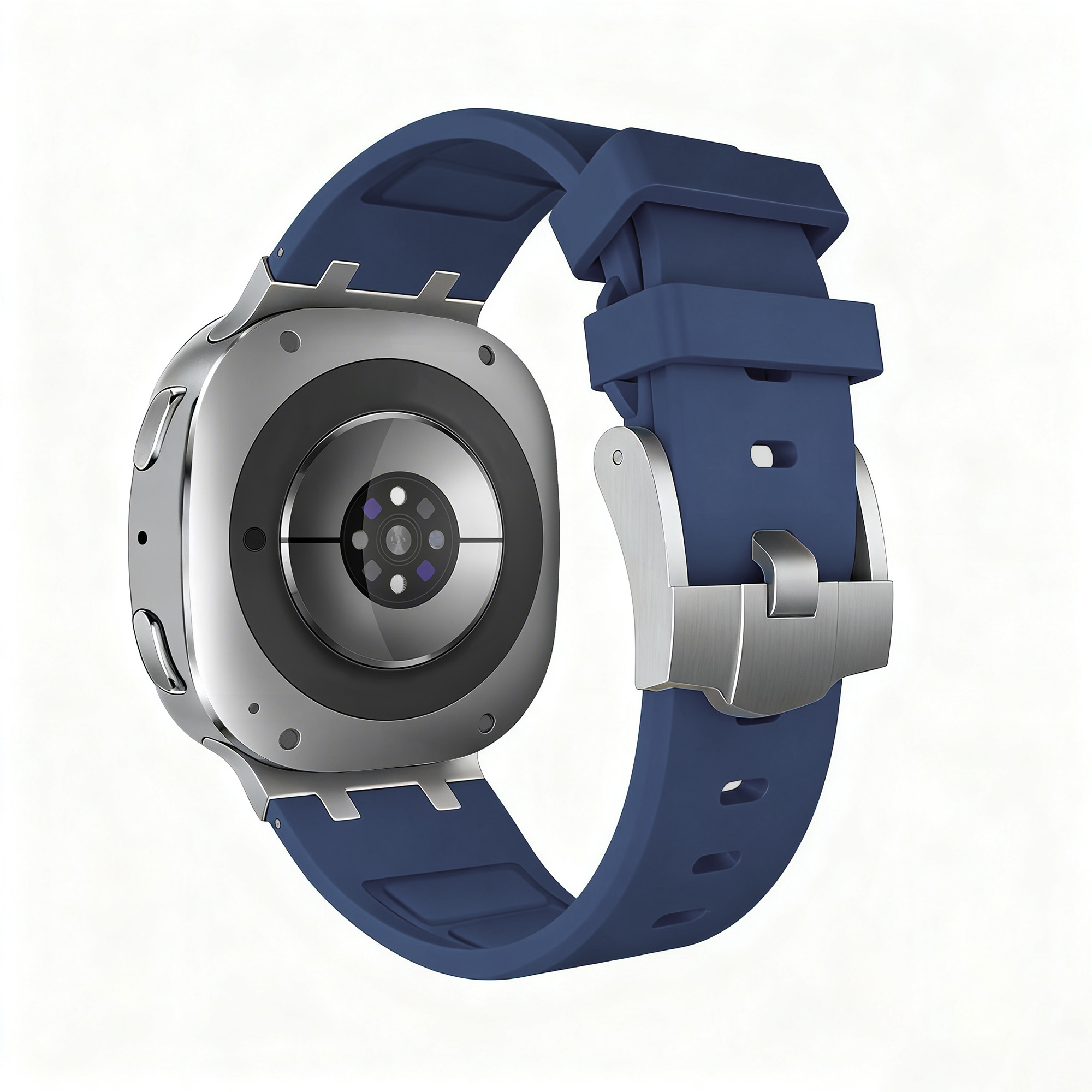 Bandz Samsung Galaxy Watch 8 - 40mm Silicone Strap 'Luxe Liquid' (Dark Blue)