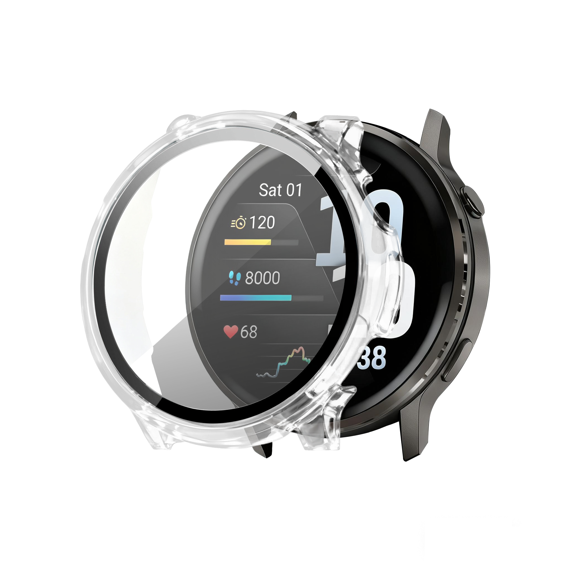 GIOPUEY Hülle Kompatibel mit Garmin Venu 4 45mm, Soft TPU, Shock Resistant Cover - Black Black GIOPUEY Hülle Kompatibel mit Garmin Venu 4 45mm, Soft TPU, Shock Resistant Cover - Black Black