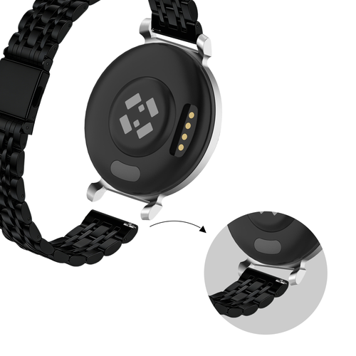 Bandz Garmin Lily 2 Steel Strap 'Deluxe' (Black)