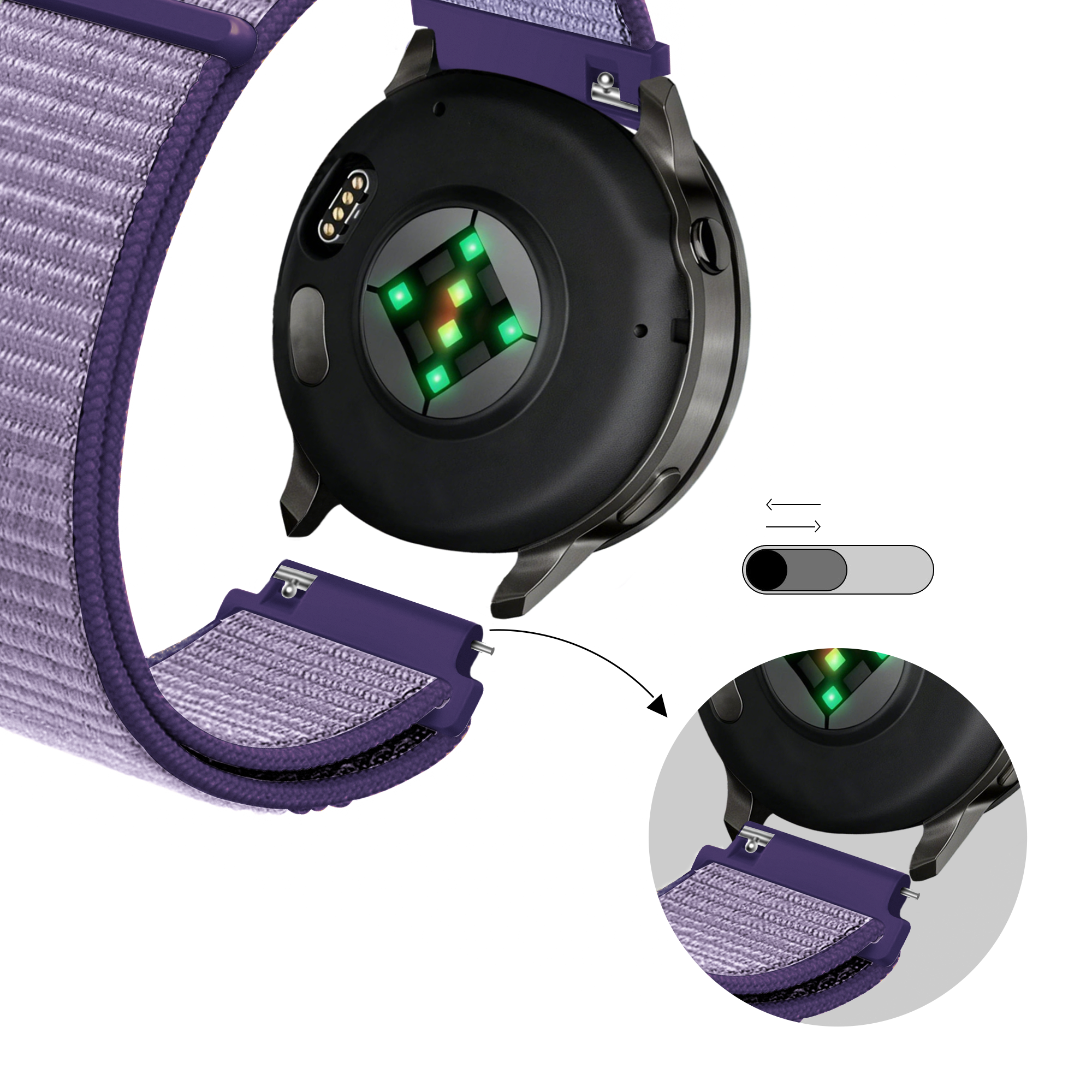 Bandz Garmin Venu 3 Nylon Loop Strap (Blue)