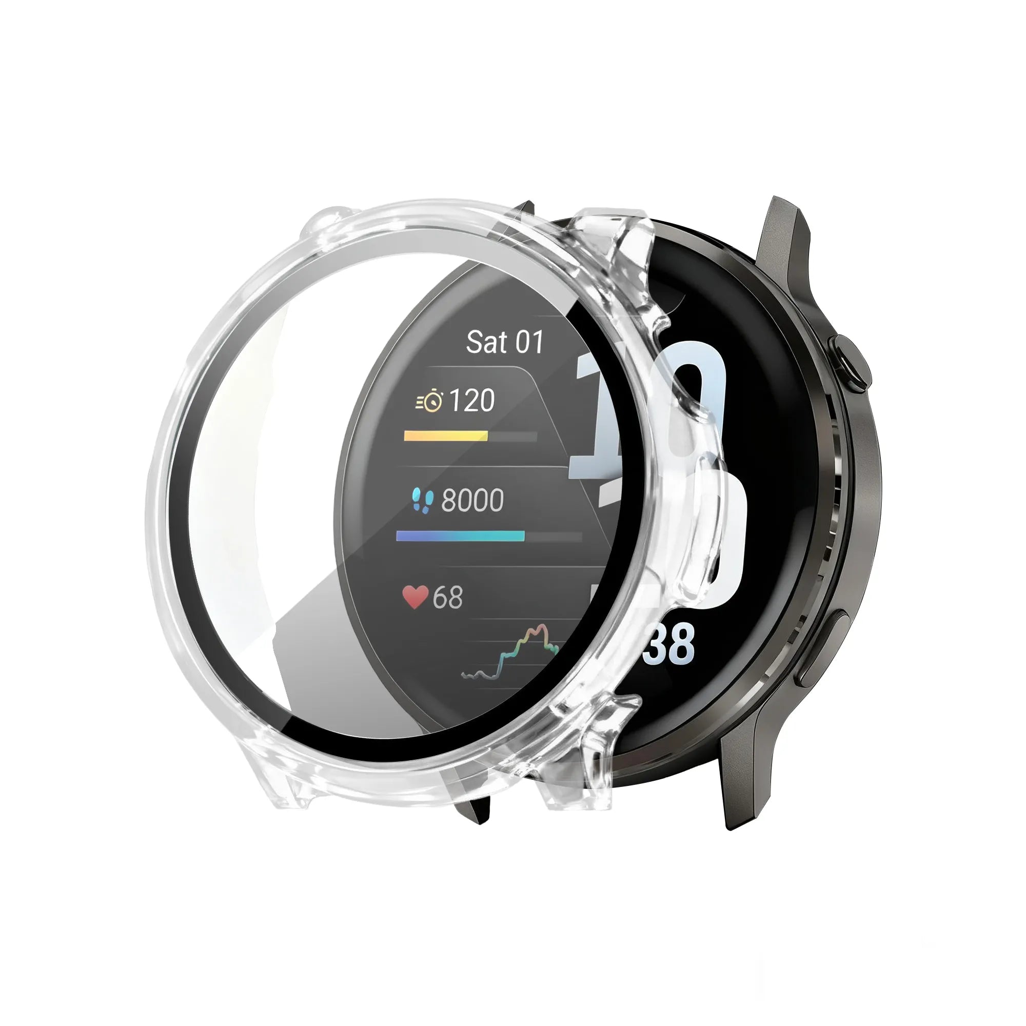 Bandz Garmin Venu 4 - 45mm PC Cover with Glass (Transparent)