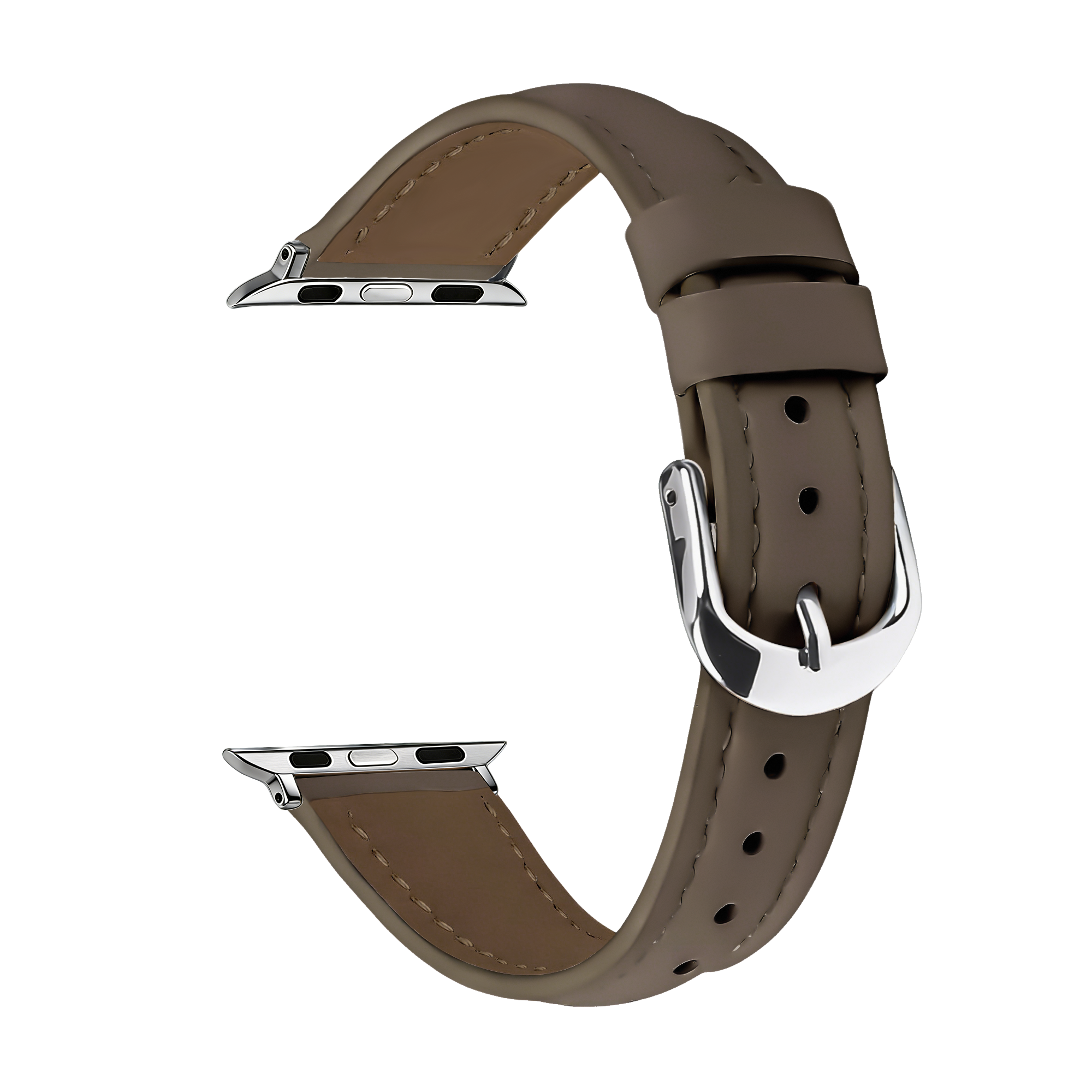 Apple Watch Slimfit Leather Strap (Dark Brrown)