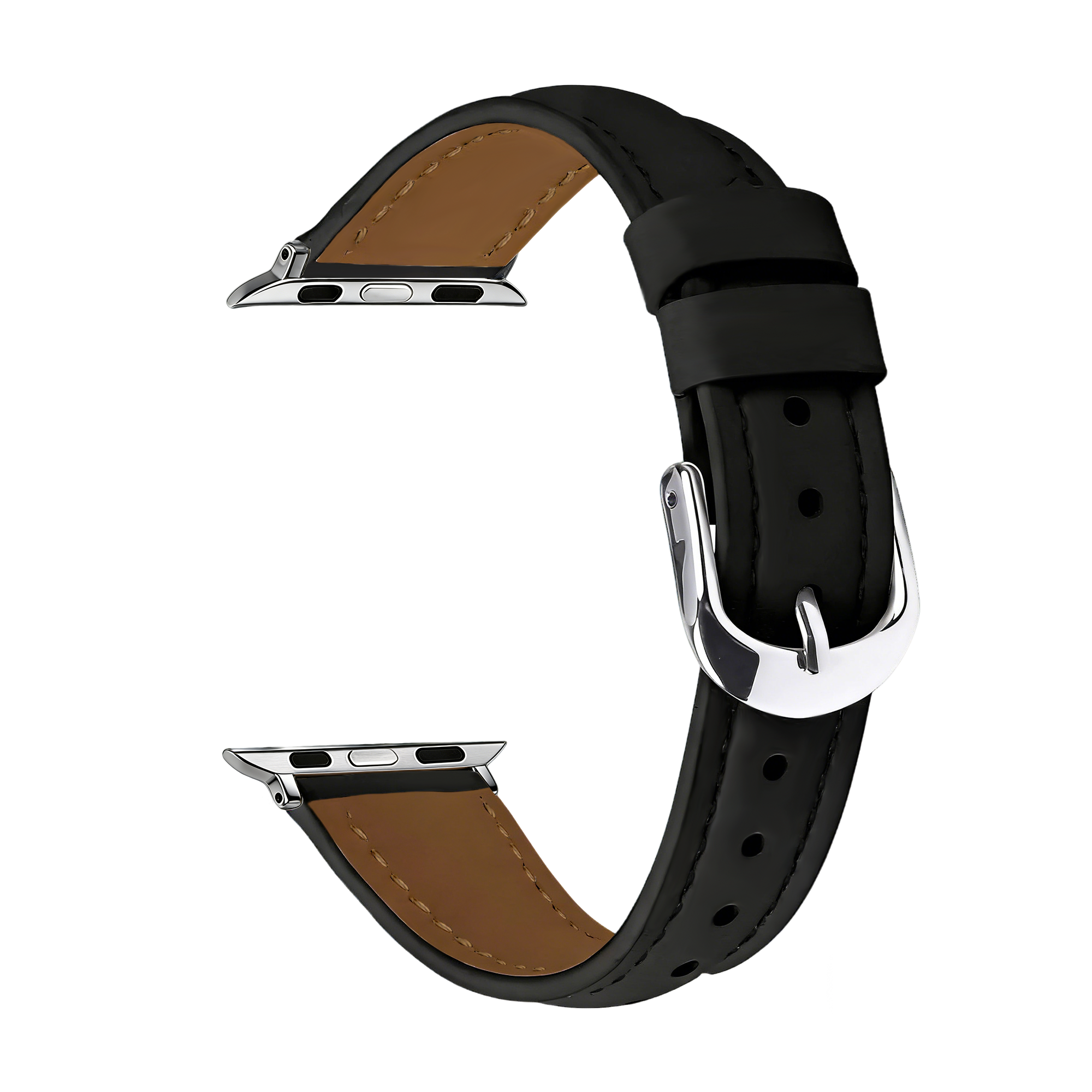 Apple Watch Slimfit Leather Strap (Black)
