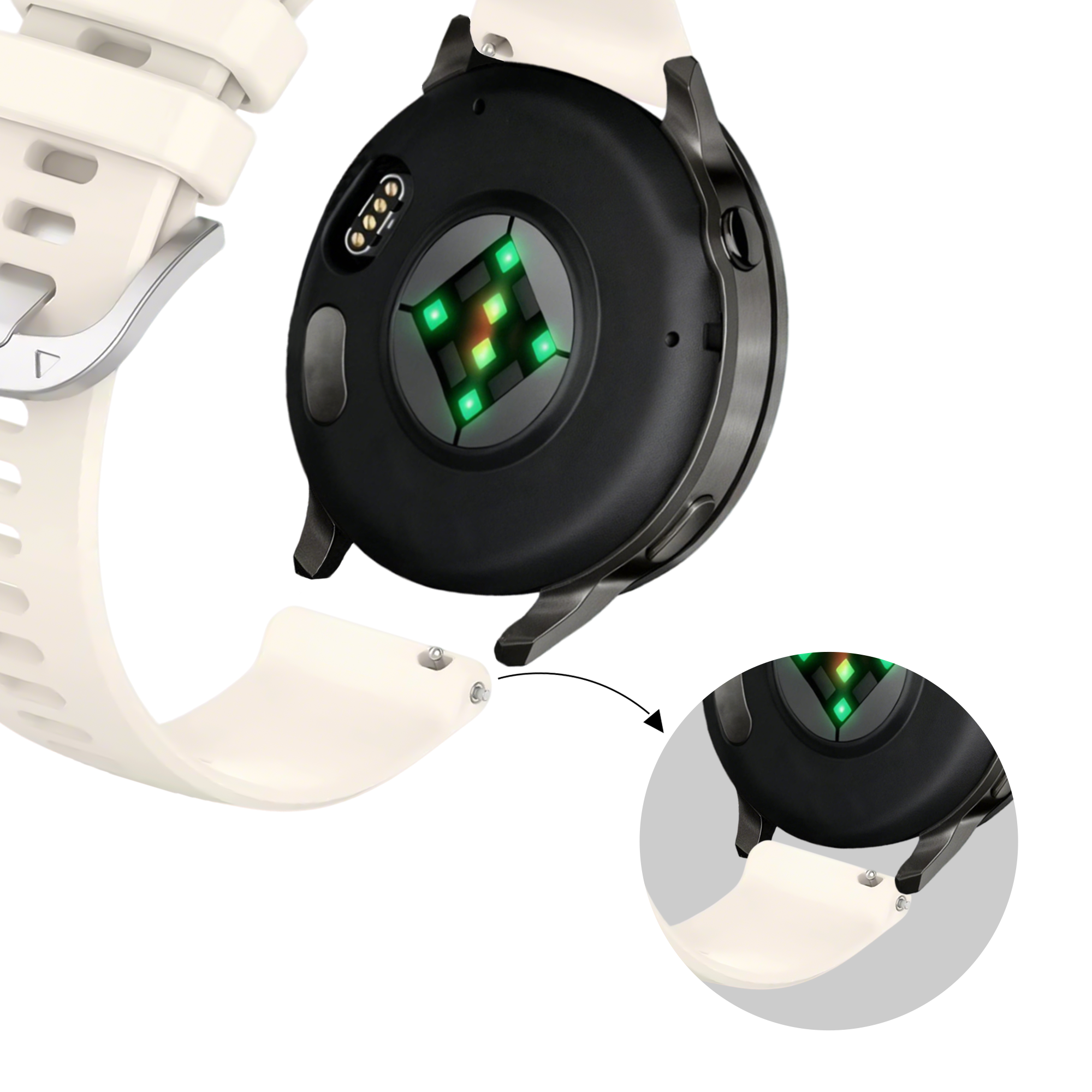 Bandz Garmin Venu 4 - 41mm Silicone Strap 'Classic' (Starlight)