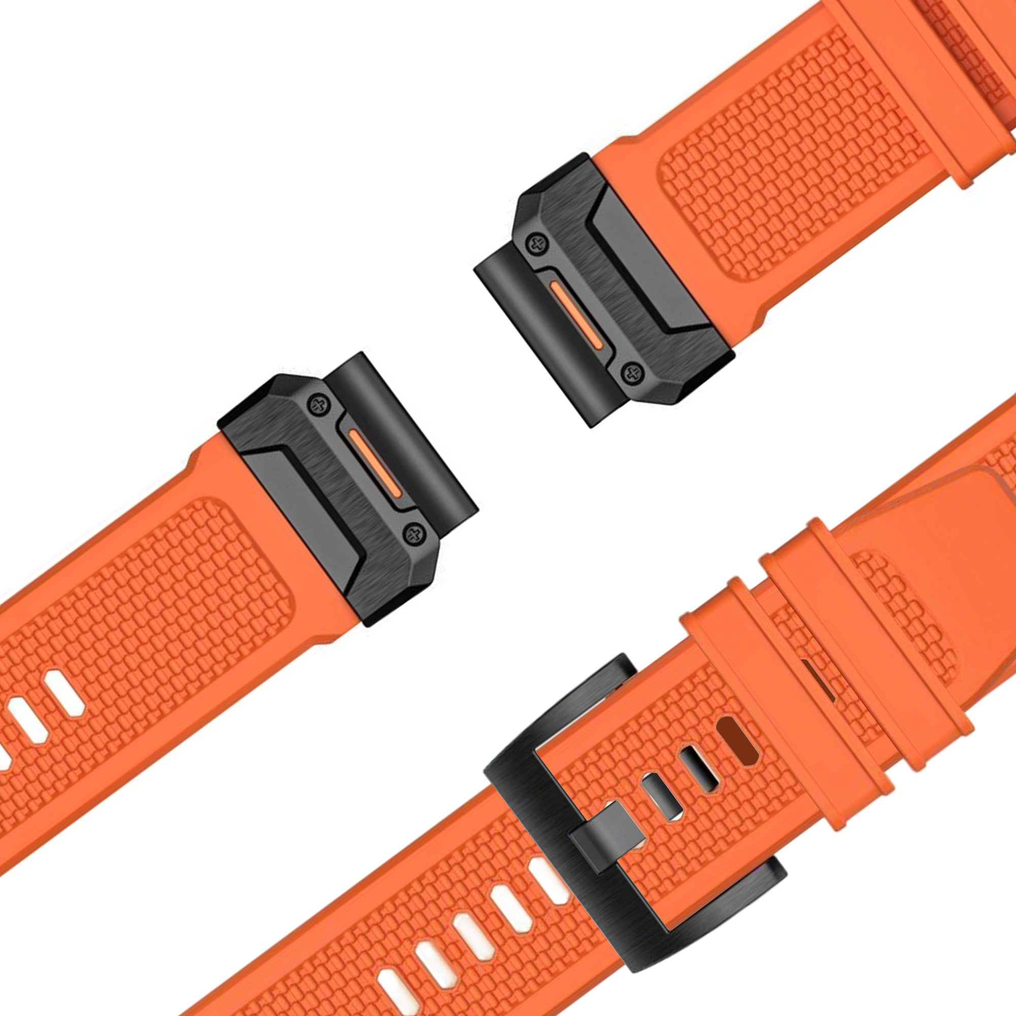 Bandz Garmin Fenix 8 - 51mm Silicone Strap 'Explorer' (Orange)