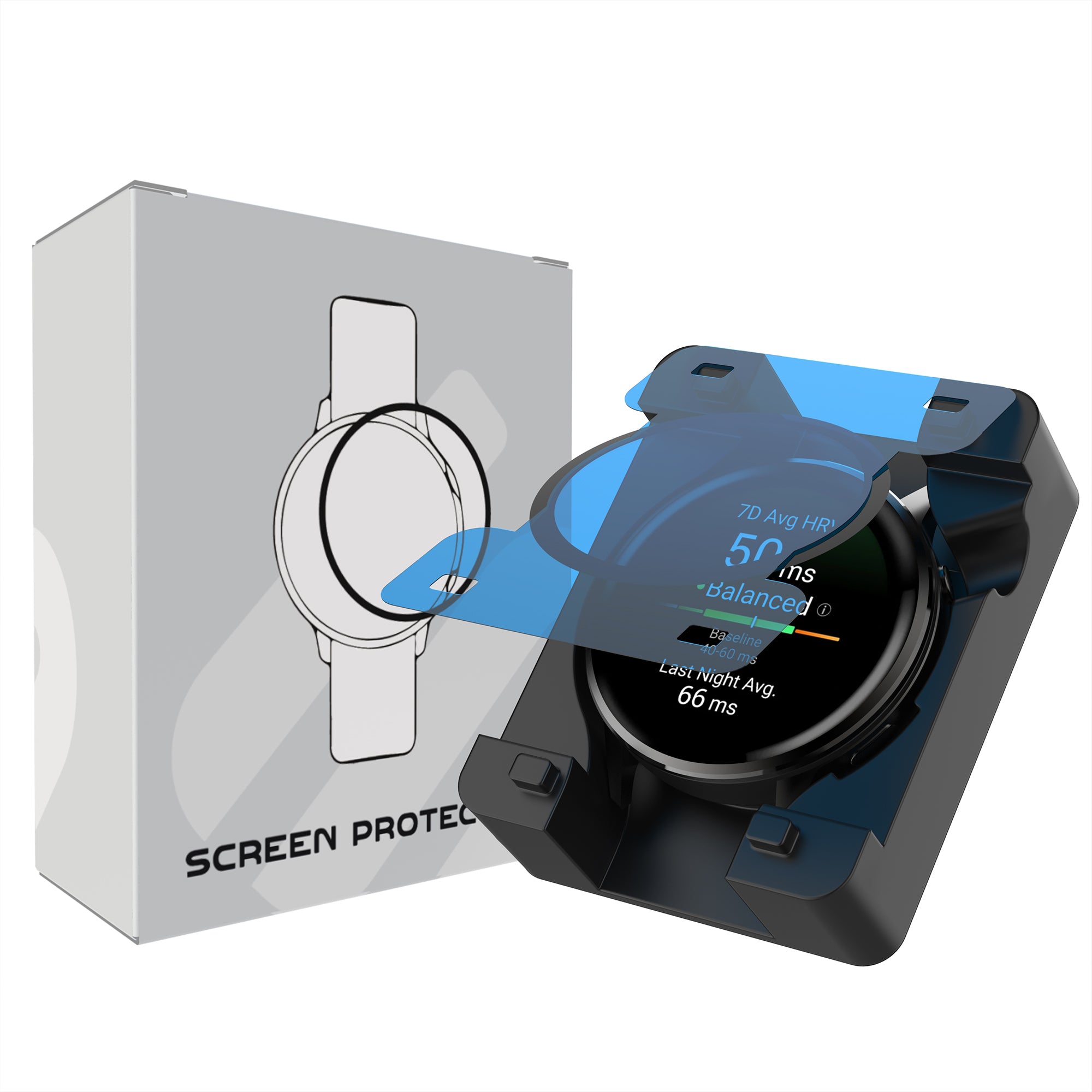Screenprotector with One-Click Tool - Garmin Venu 4 - 45mm