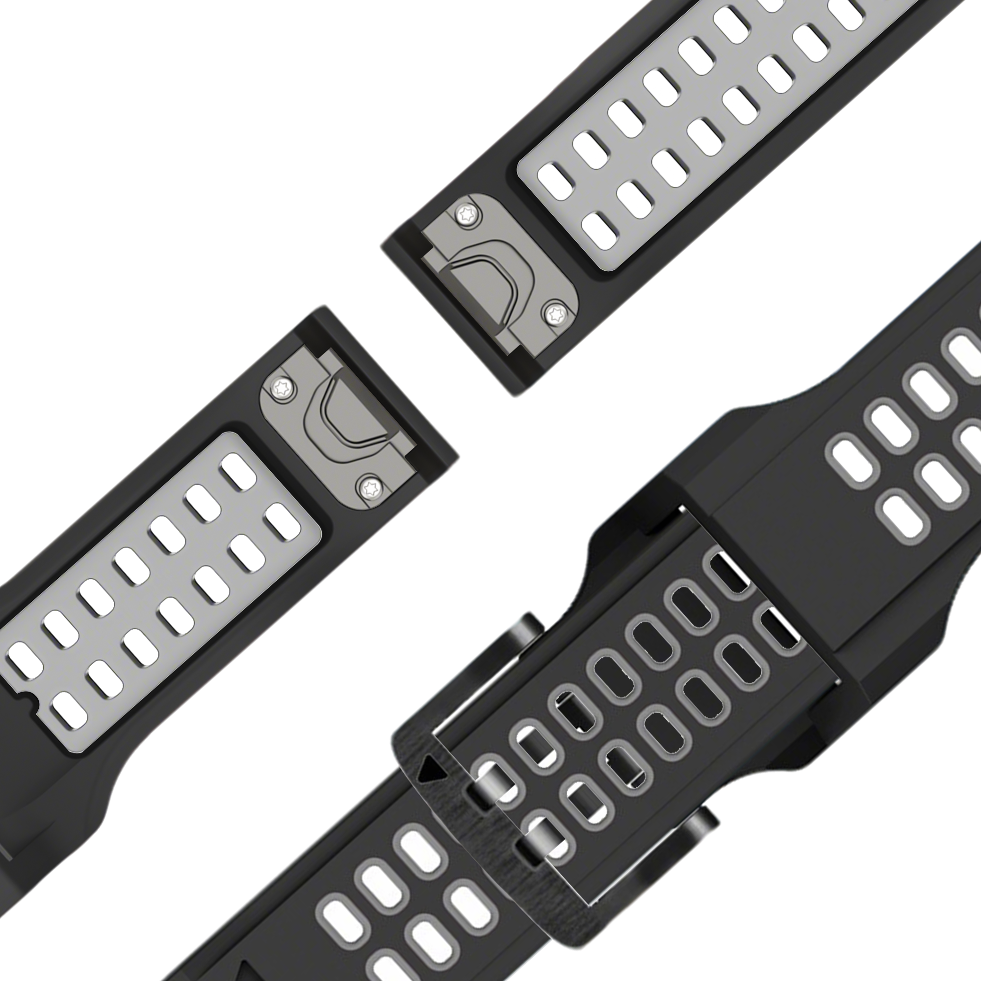 Bandz Garmin Tactix 7 Buckled Sport Strap (Black/Grey)