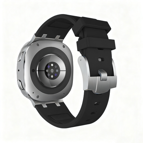 Bandz Samsung Galaxy Watch 8 - 40mm Silicone Strap 'Luxe Liquid' (Black)