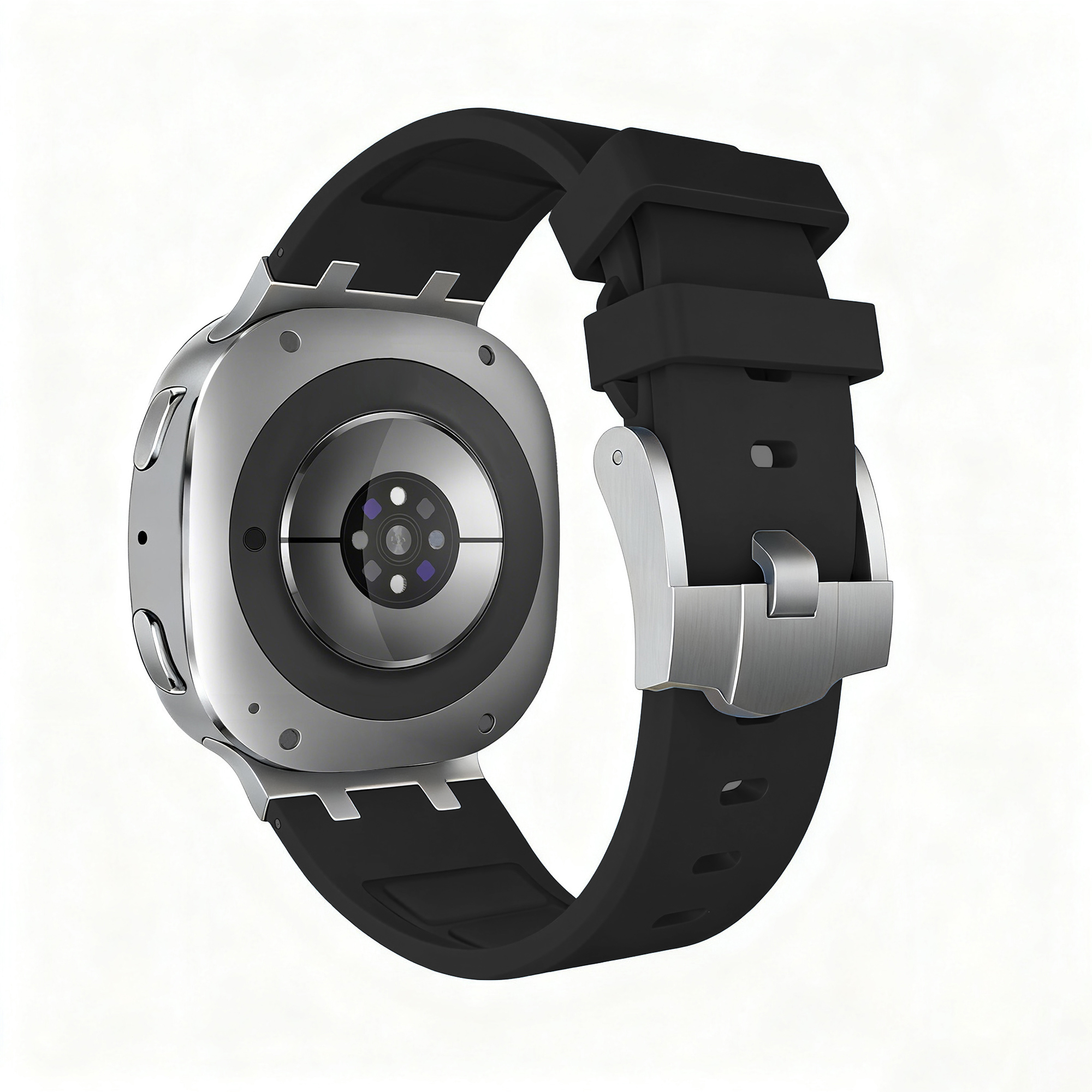 Bandz Samsung Galaxy Watch 8 - 40mm Silicone Strap 'Luxe Liquid' (Black)