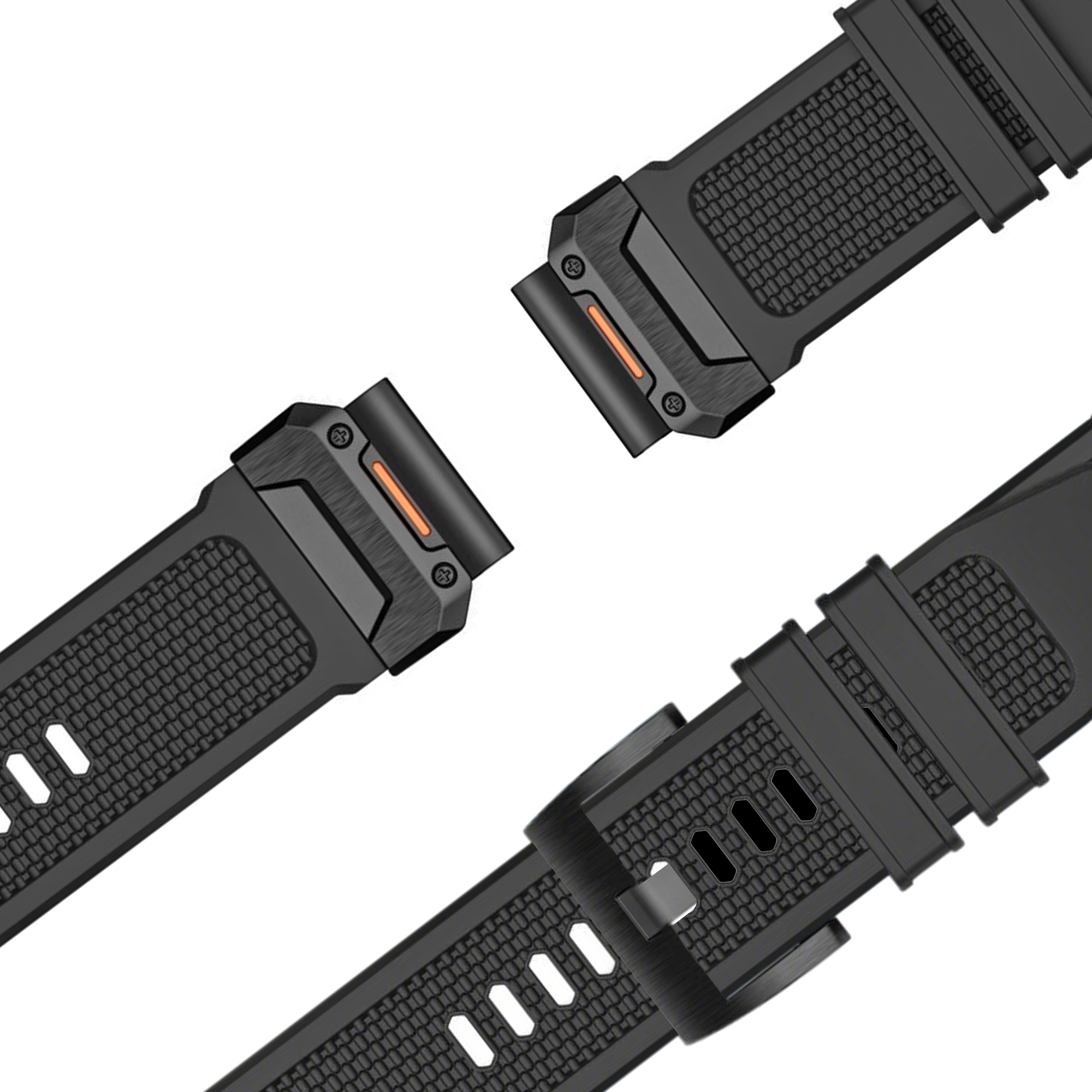 Bandz Garmin Fenix 8 - 51mm Silicone Strap 'Explorer' (Black)