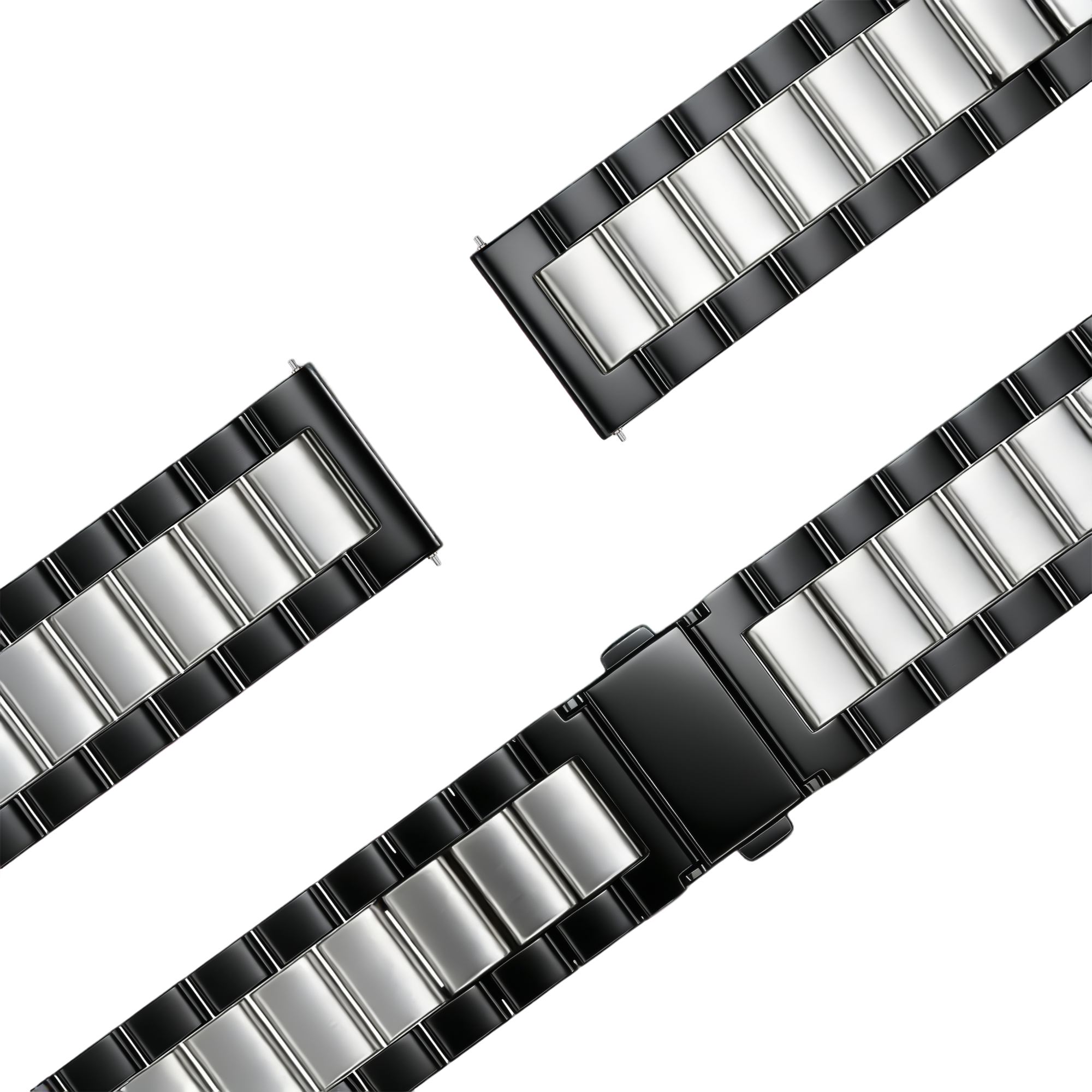 Bandz Garmin Forerunner 265 Steel Strap 'Classic' (Black/Silver)