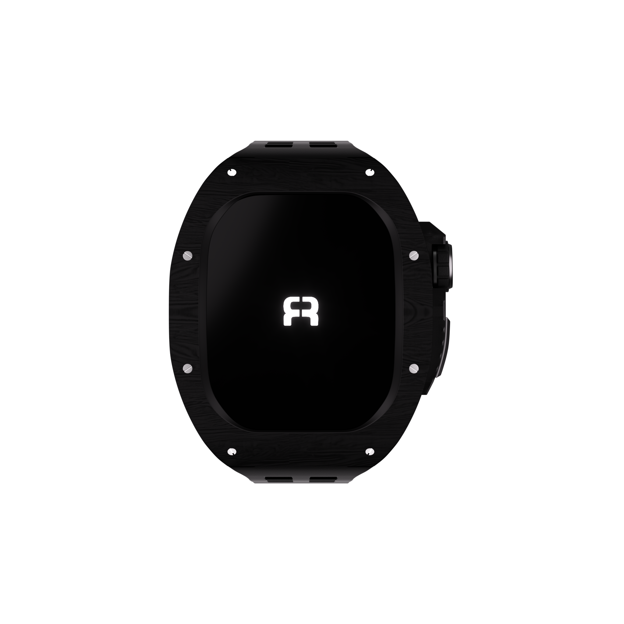 Reqior Apple Watch 45mm Polymer Case with Rubber Strap (Carbon Black)