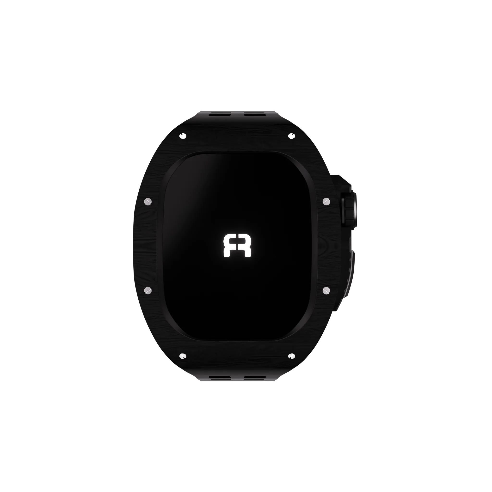 Reqior Apple Watch 45mm Polymer Case with Rubber Strap (Carbon Black)