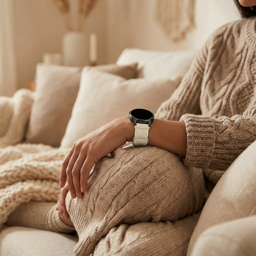 Bandz Garmin Forerunner 255s Adjustable Braided Strap (Starlight)