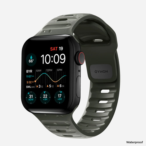 Nomad Sport Apple Watch Silicone Strap (Ash Green)