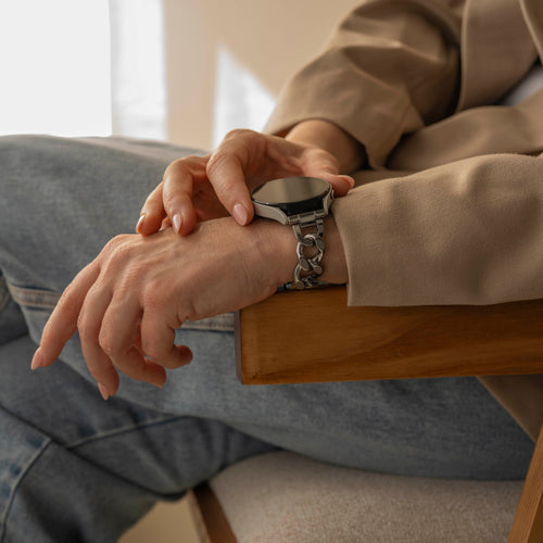 Polar Ignite Steel Chain Strap (Silver)