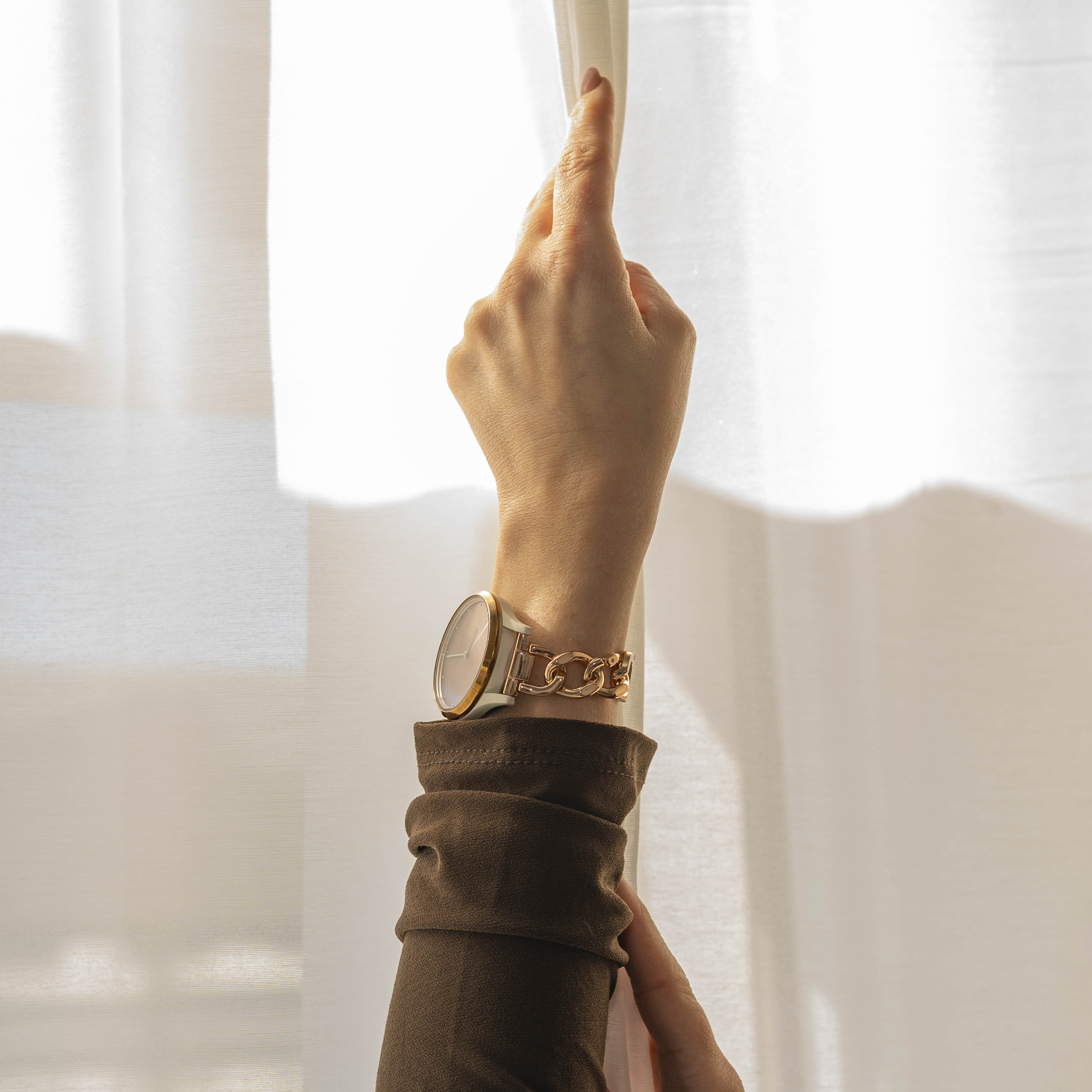 Samsung Galaxy Watch 7 - 44mm Steel Chain Strap (Rose Gold)