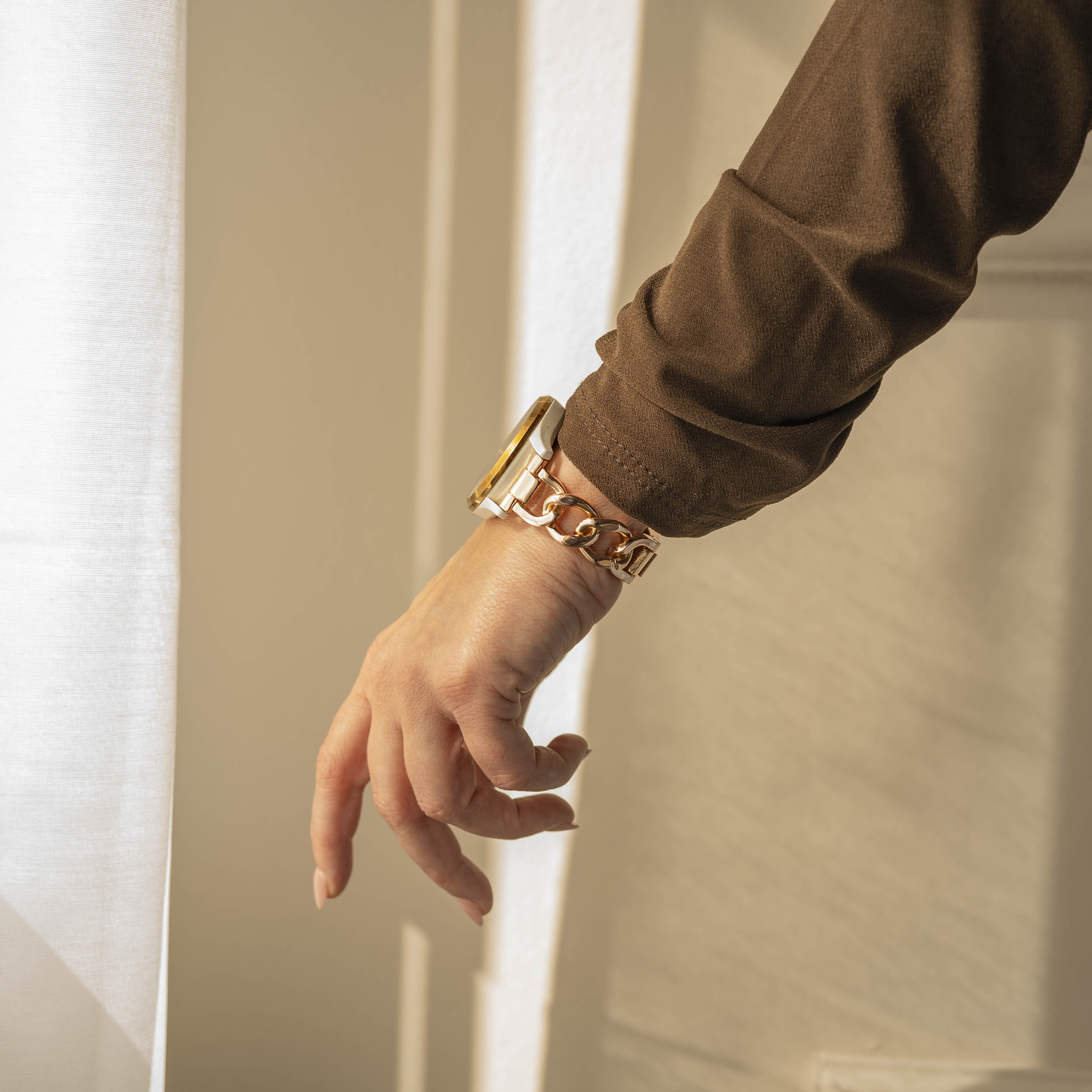 Samsung Gear Sport Steel Chain Strap (Rose Gold)