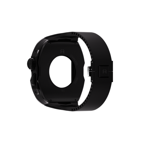 Reqior Apple Watch Ultra Case with Rubber Strap (Black)