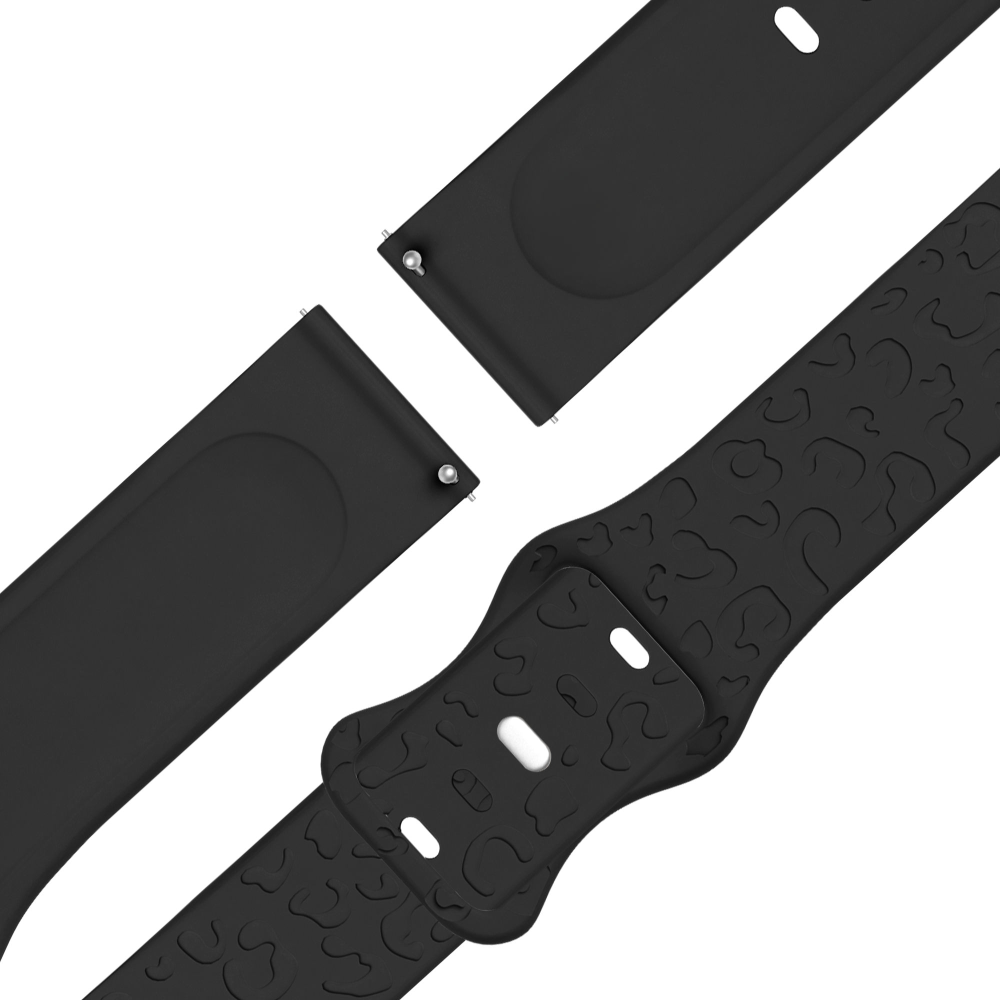 Bandz Garmin Vivoactive 4s Silicone Strap 'Leopard' (Black)