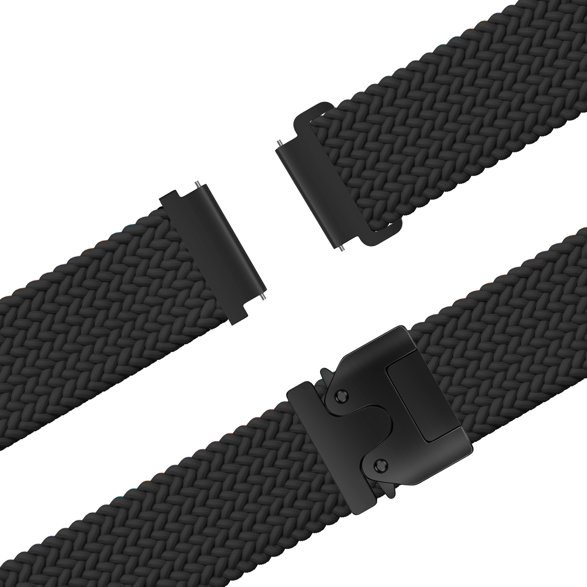 Bandz Garmin Forerunner 265s Braided Strap 'Parachute' (Black)