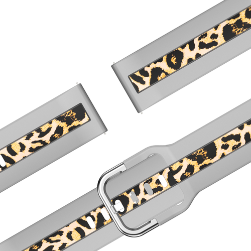 Bandz Amazfit Cheetah 2 Pro Dual Leopard Strap (Light Grey)