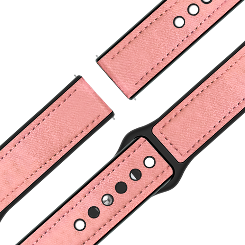 Bandz Garmin Approach S42 Leather Strap 'Hybrid' (Pink)
