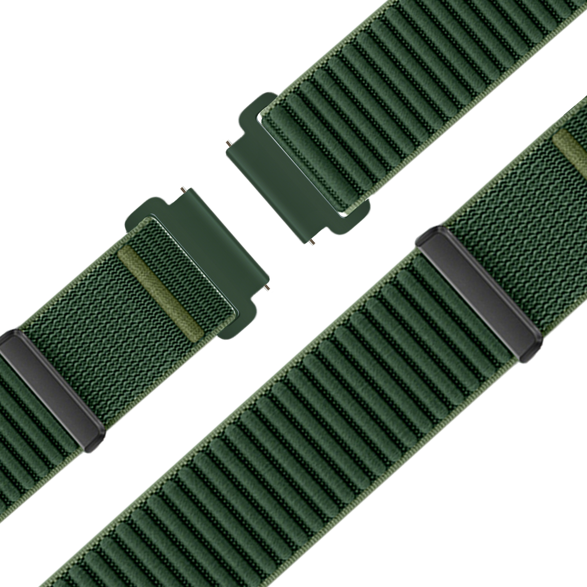 Bandz Garmin Venu 2 Nylon Strap 'Wave' (Dark Green)