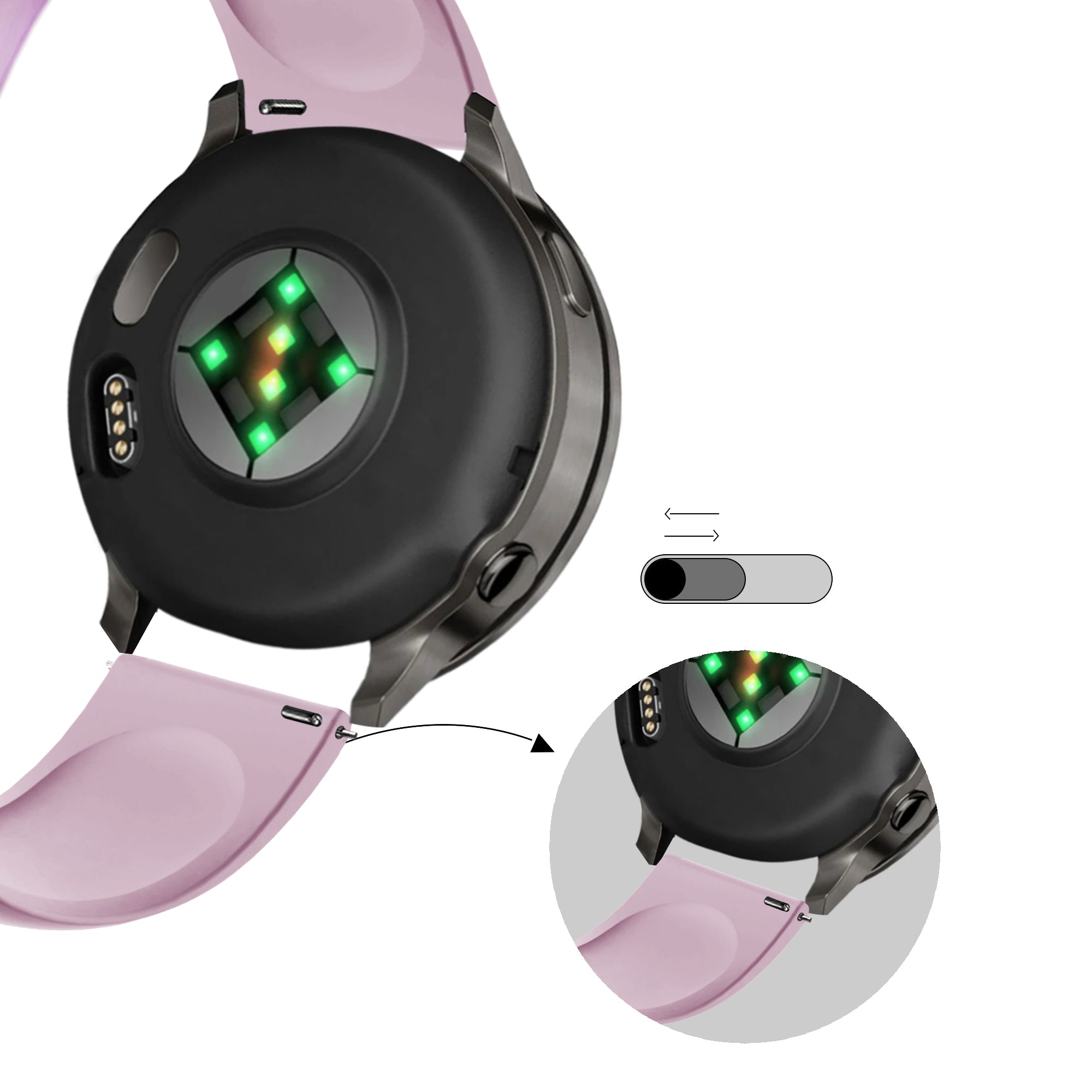 Bandz Garmin Forerunner 255s Sport Strap 'Deluxe' (Lavender)